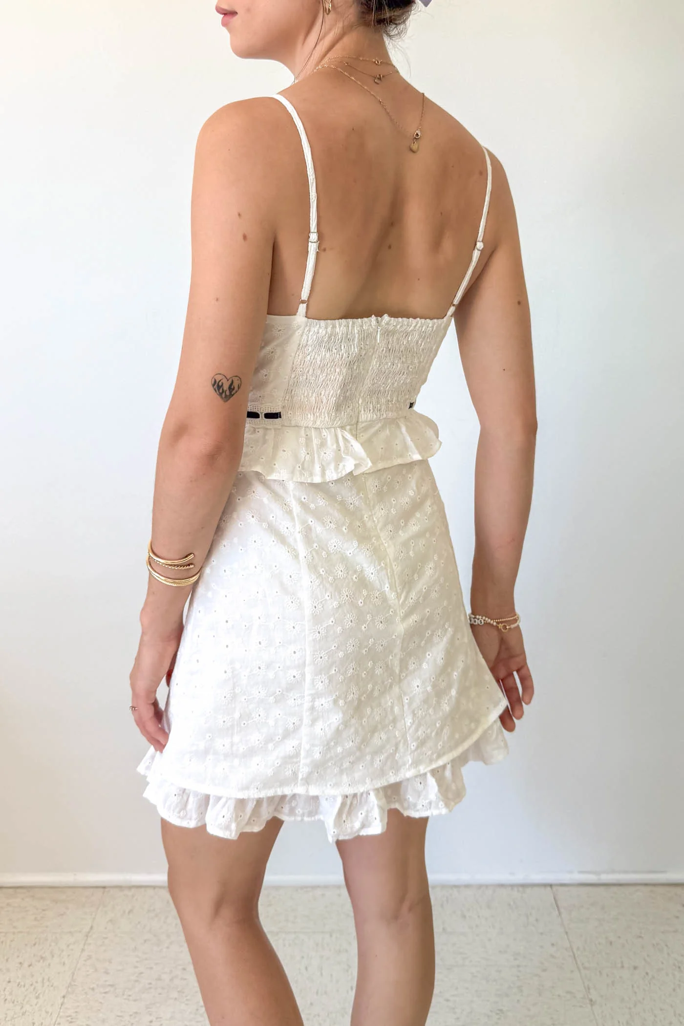 Lacey Eyelet Mini Dress