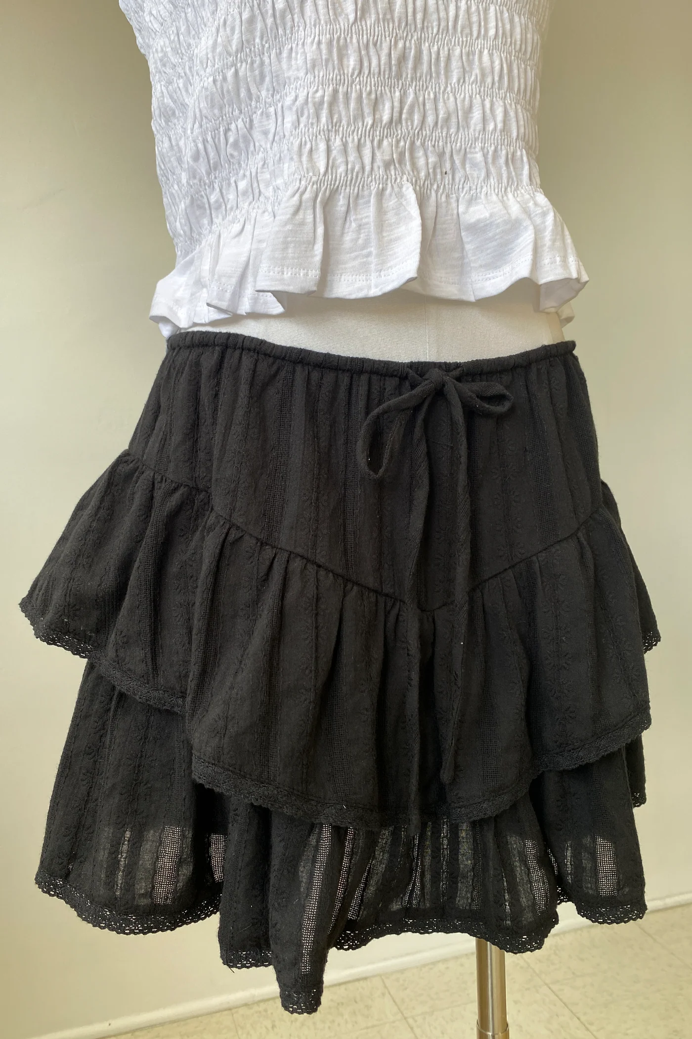 Tiered Ruffle Mini Skort