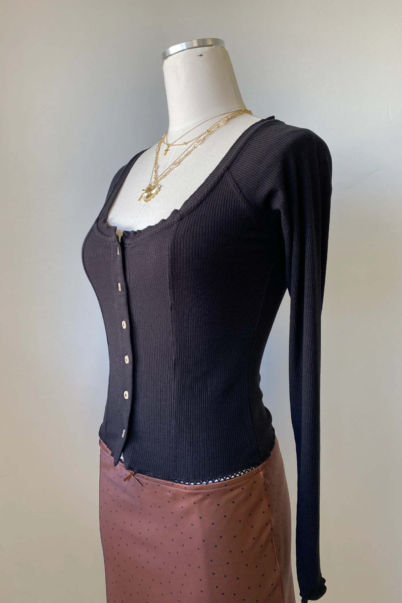 Button Up Long Sleeve Top