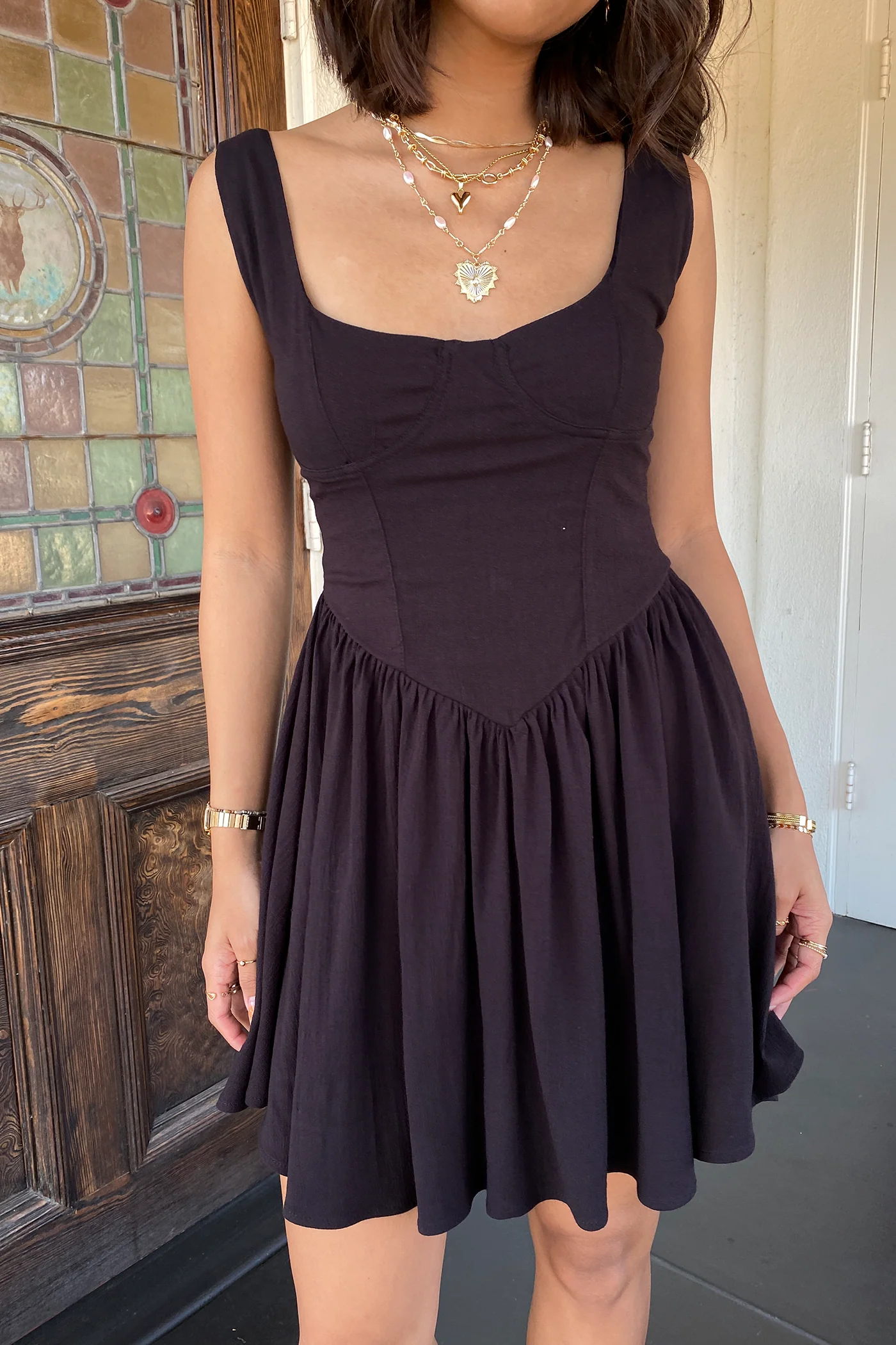 Sleeveless Corset Mini Dress