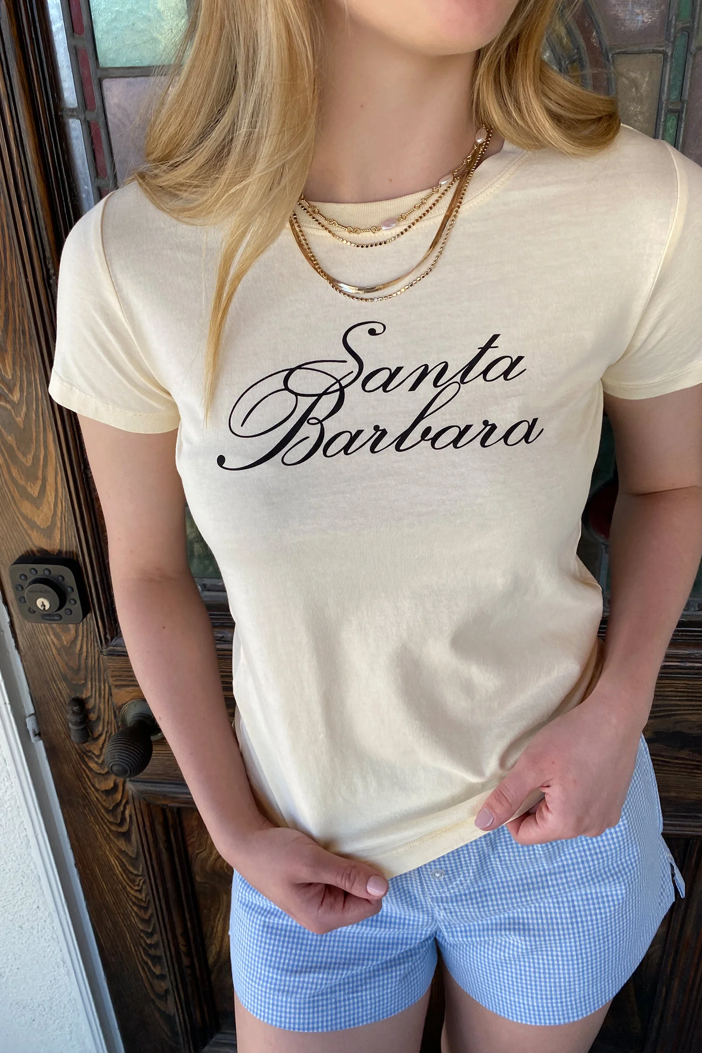 Santa Barbara Long Loose Graphic Baby Tee