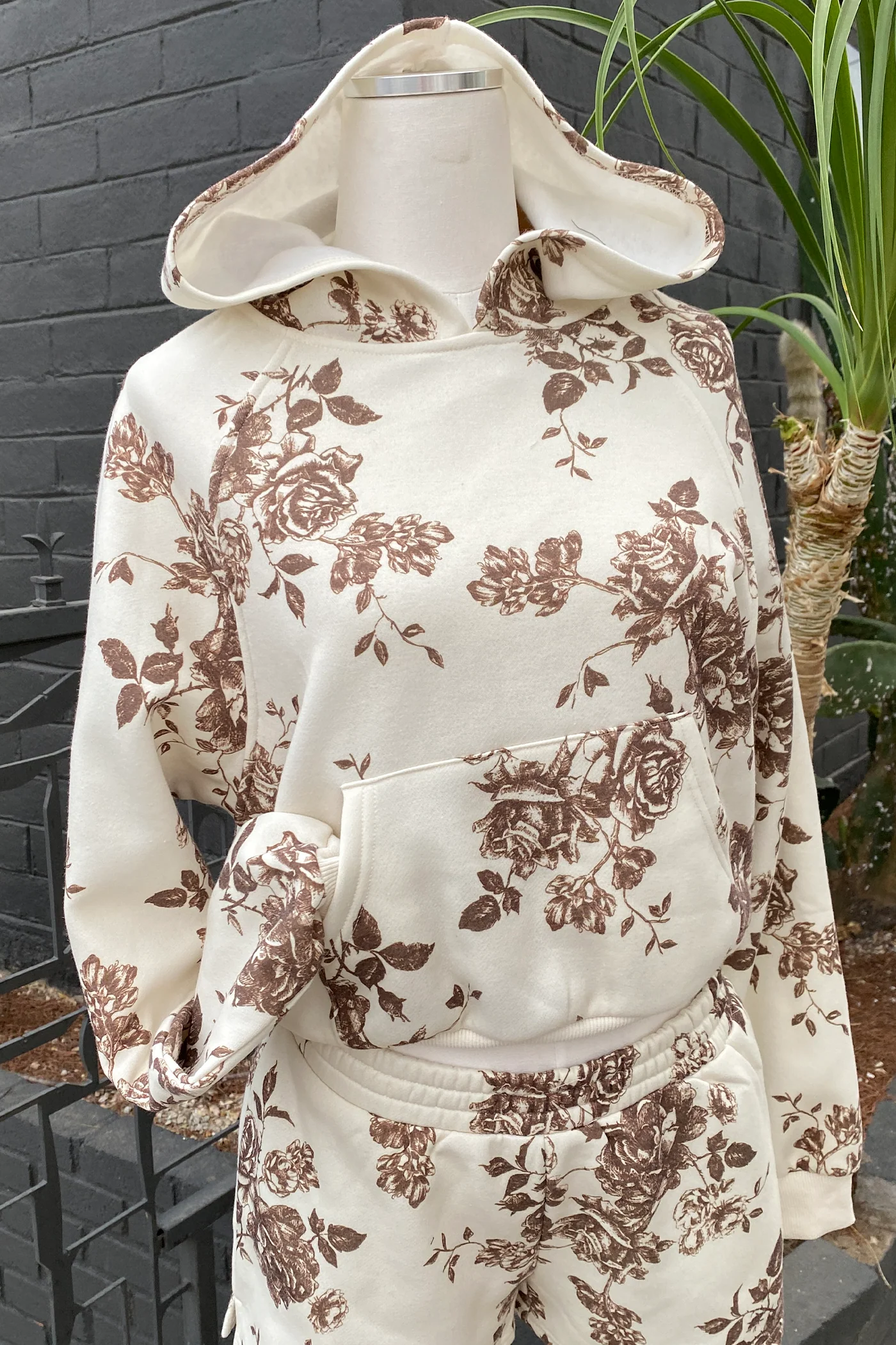 Floral Print Hoodie