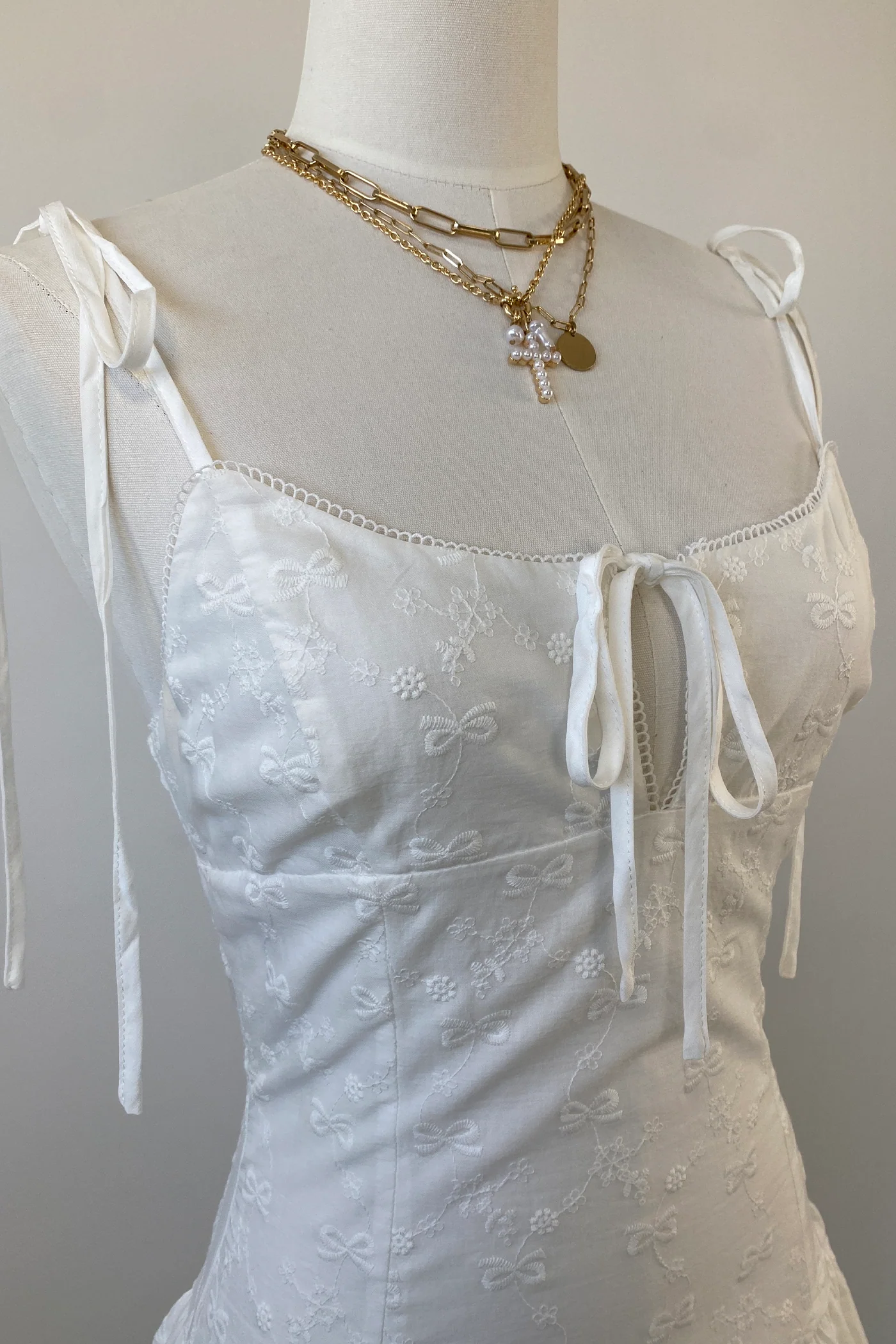 Embroidered Cami Mini Dress