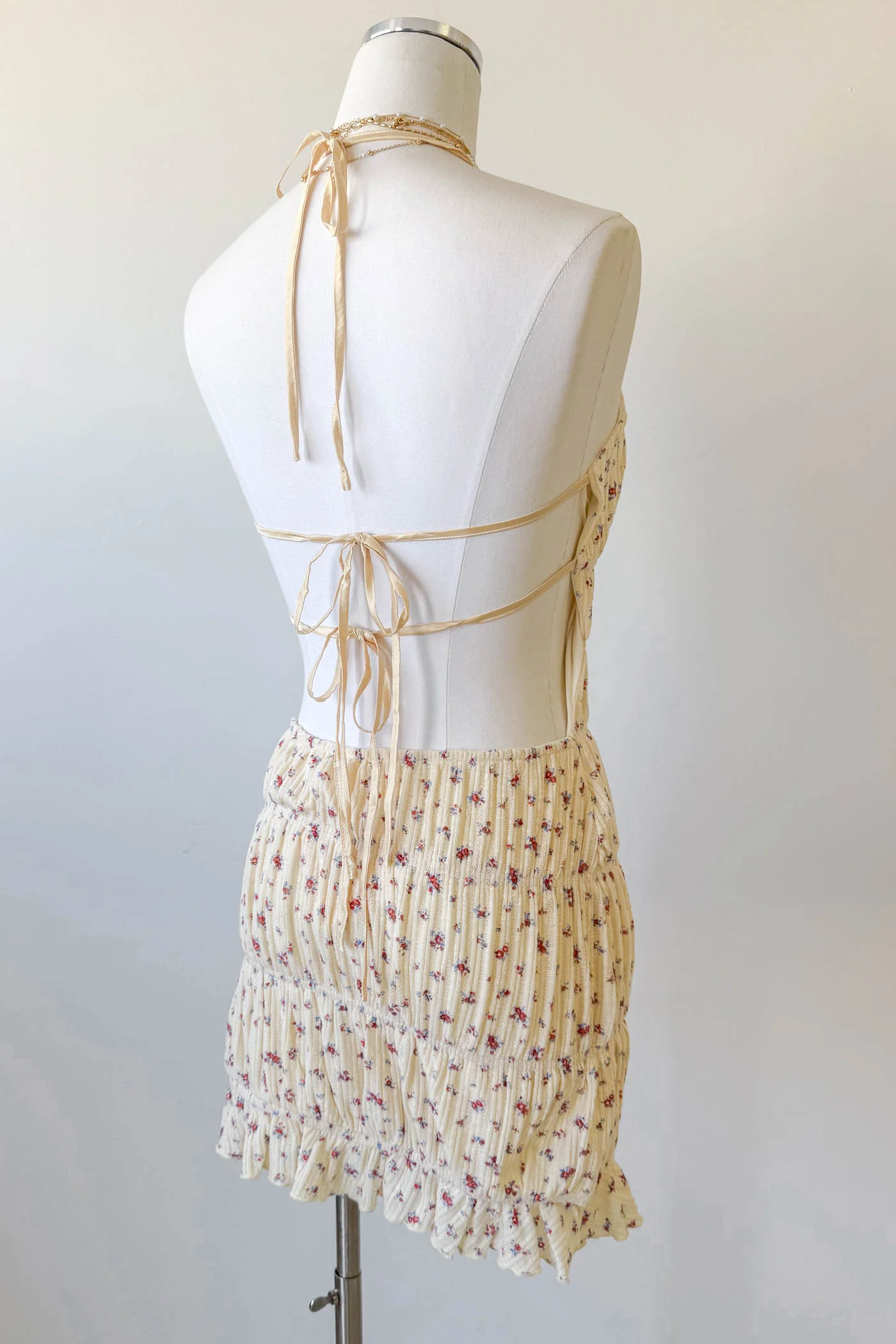 Backless Knit Halter Dress
