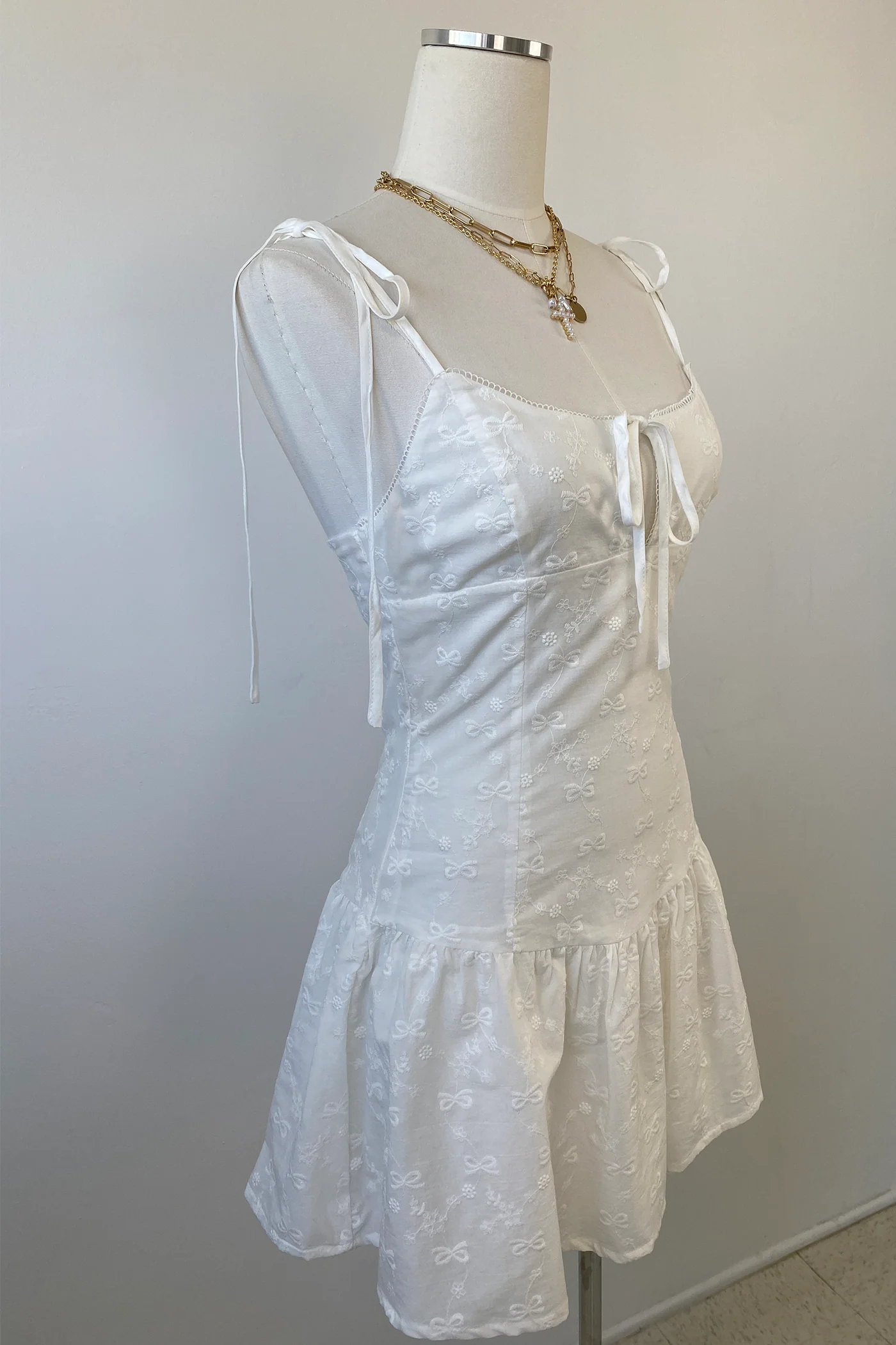 Embroidered Cami Mini Dress