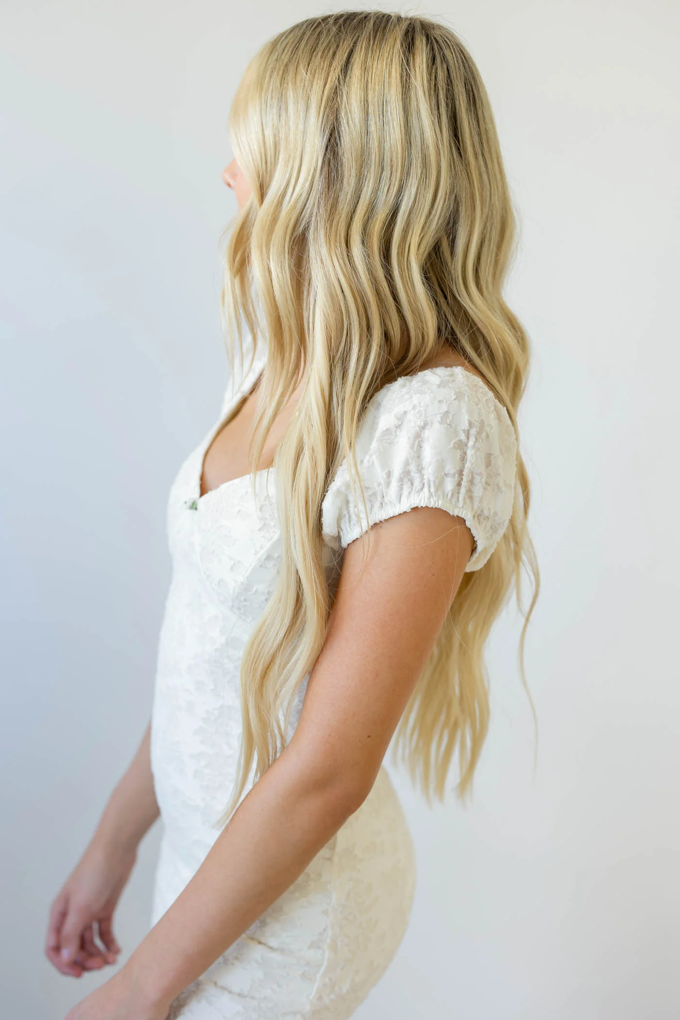 Textured Floral Mini Dress