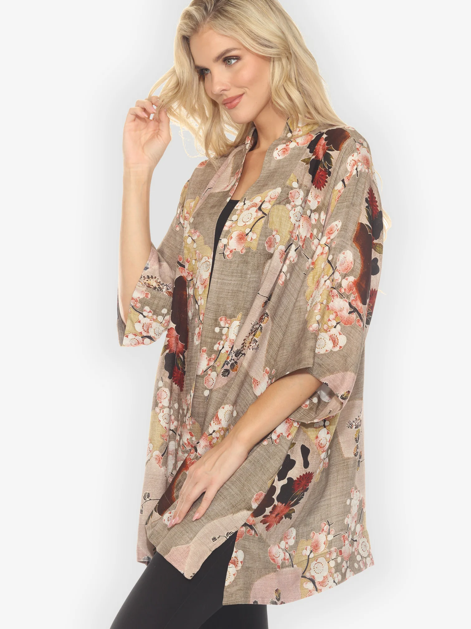 Fans Cherry Blossom Kimono Jacket