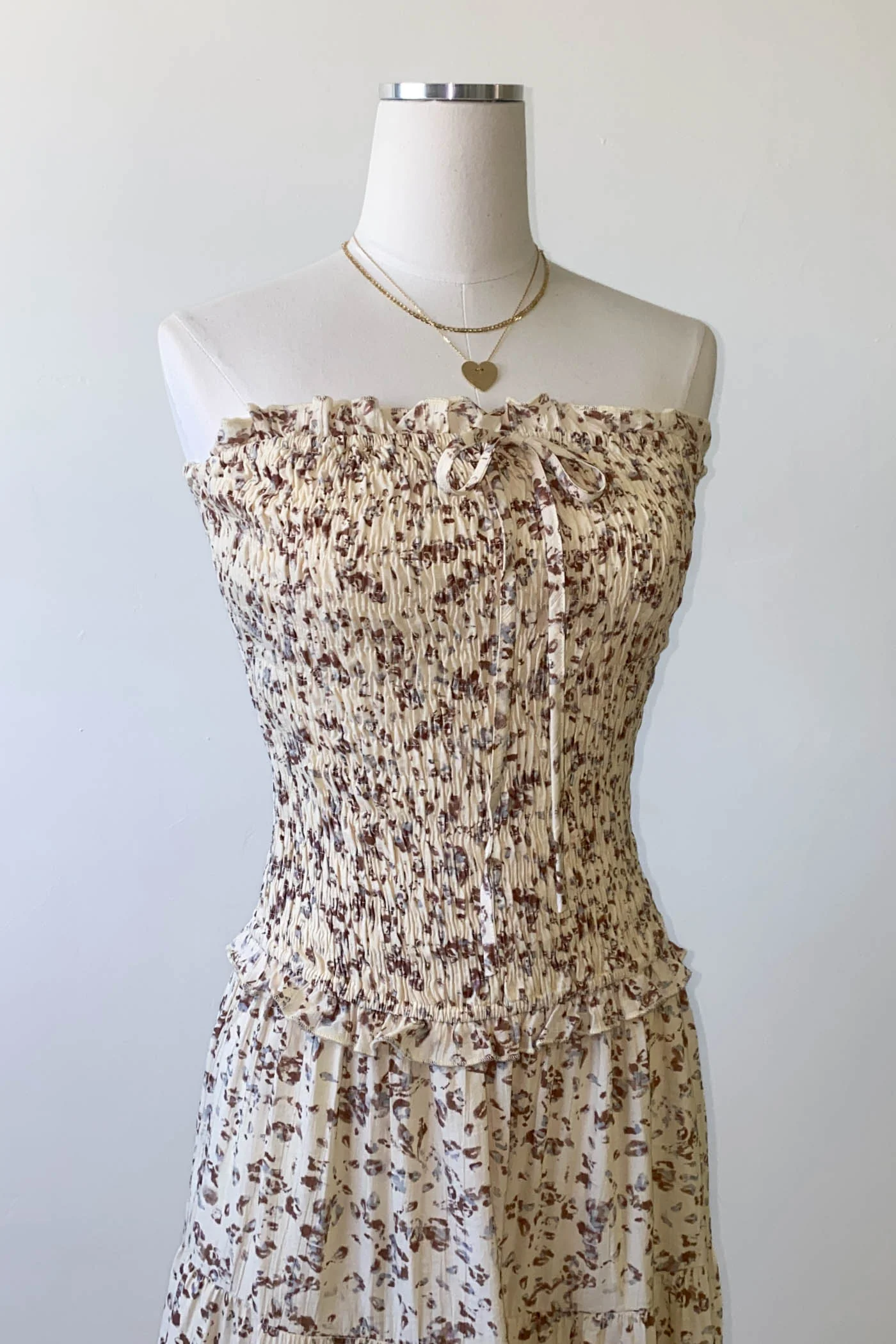 Floral Strapless Maxi Dress