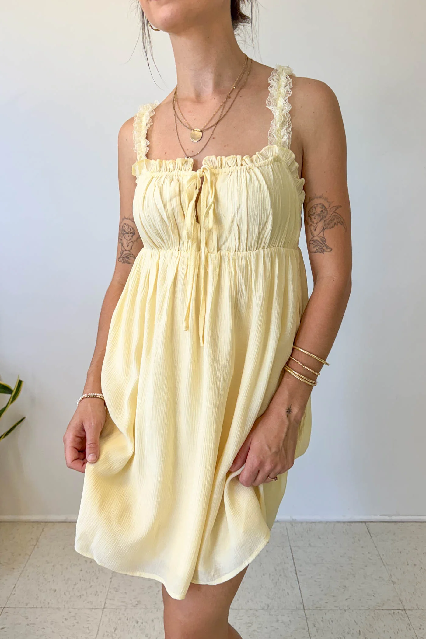 Lacey Babydoll Mini Dress