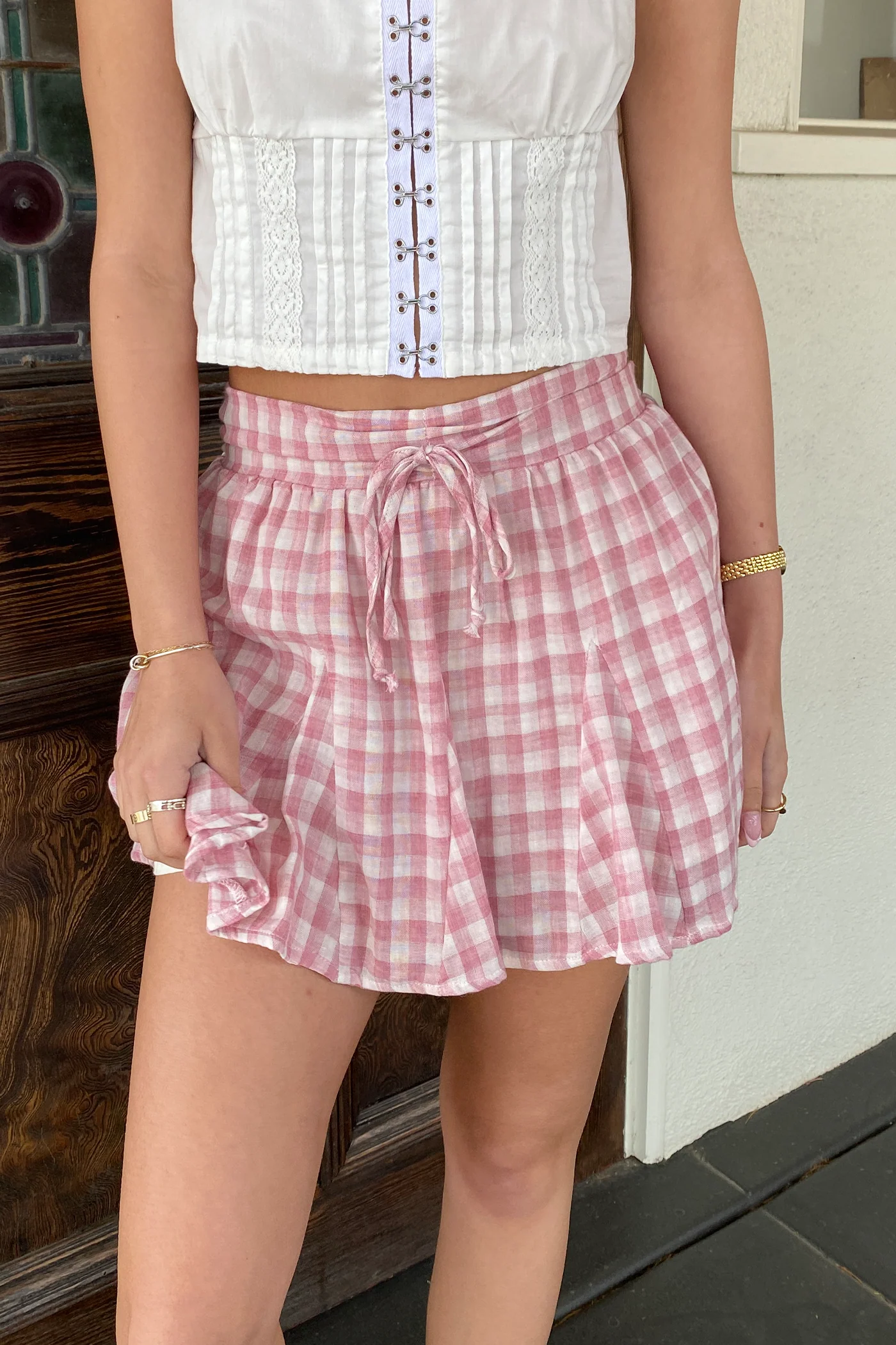 Gingham Short Skort