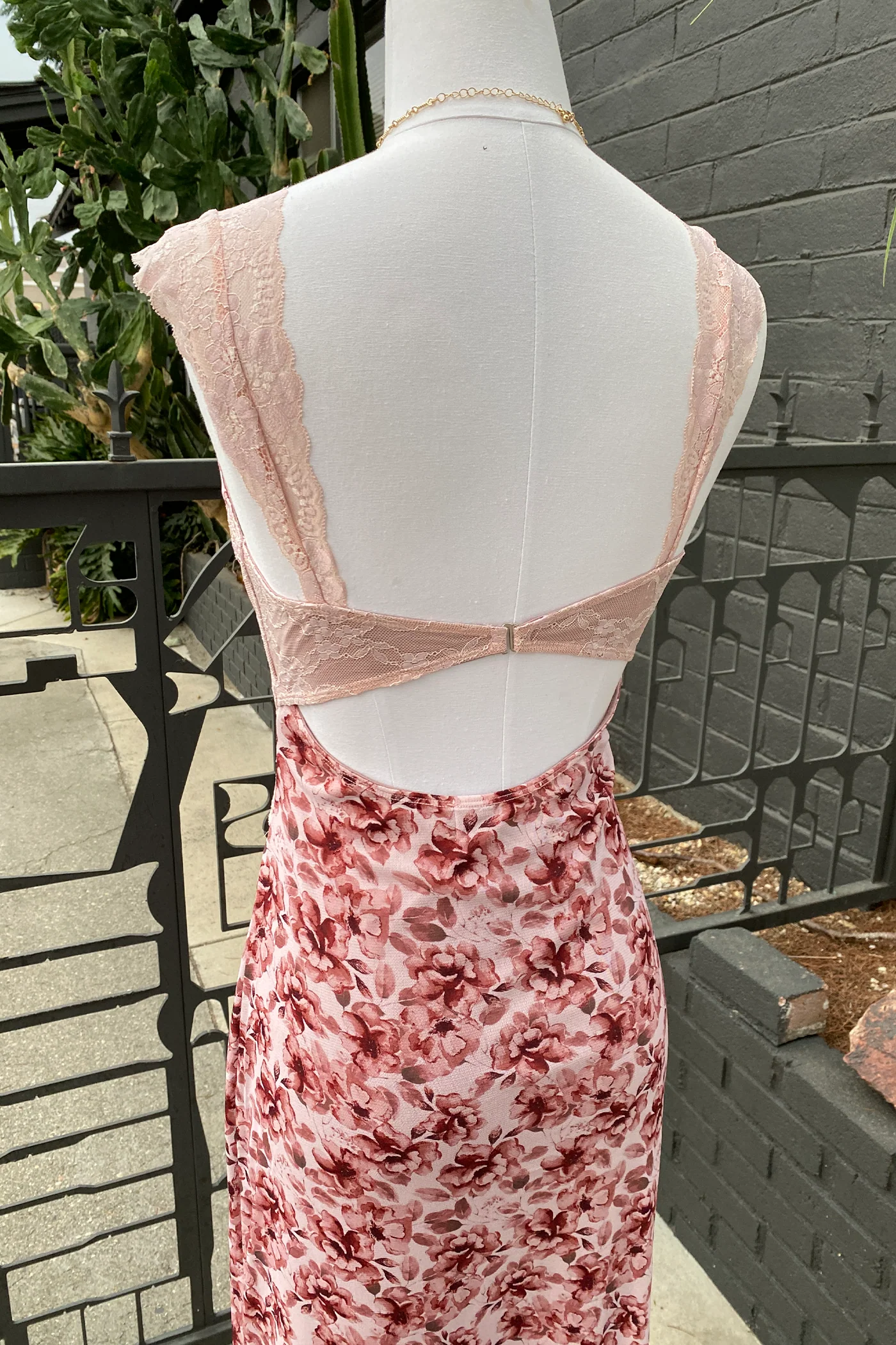 Floral Cutout Midi Dress