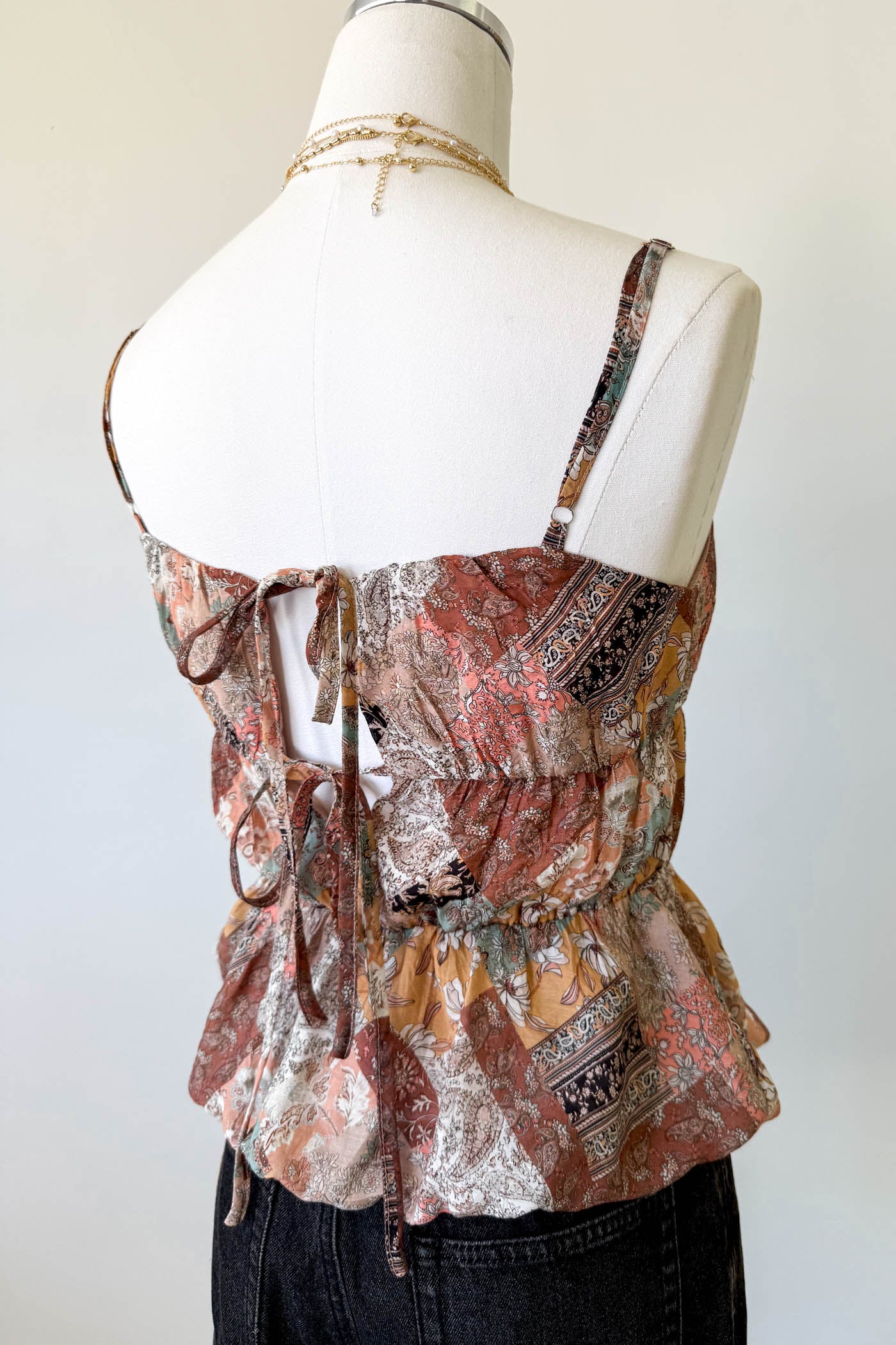 Patchwork Bubble Cami Top