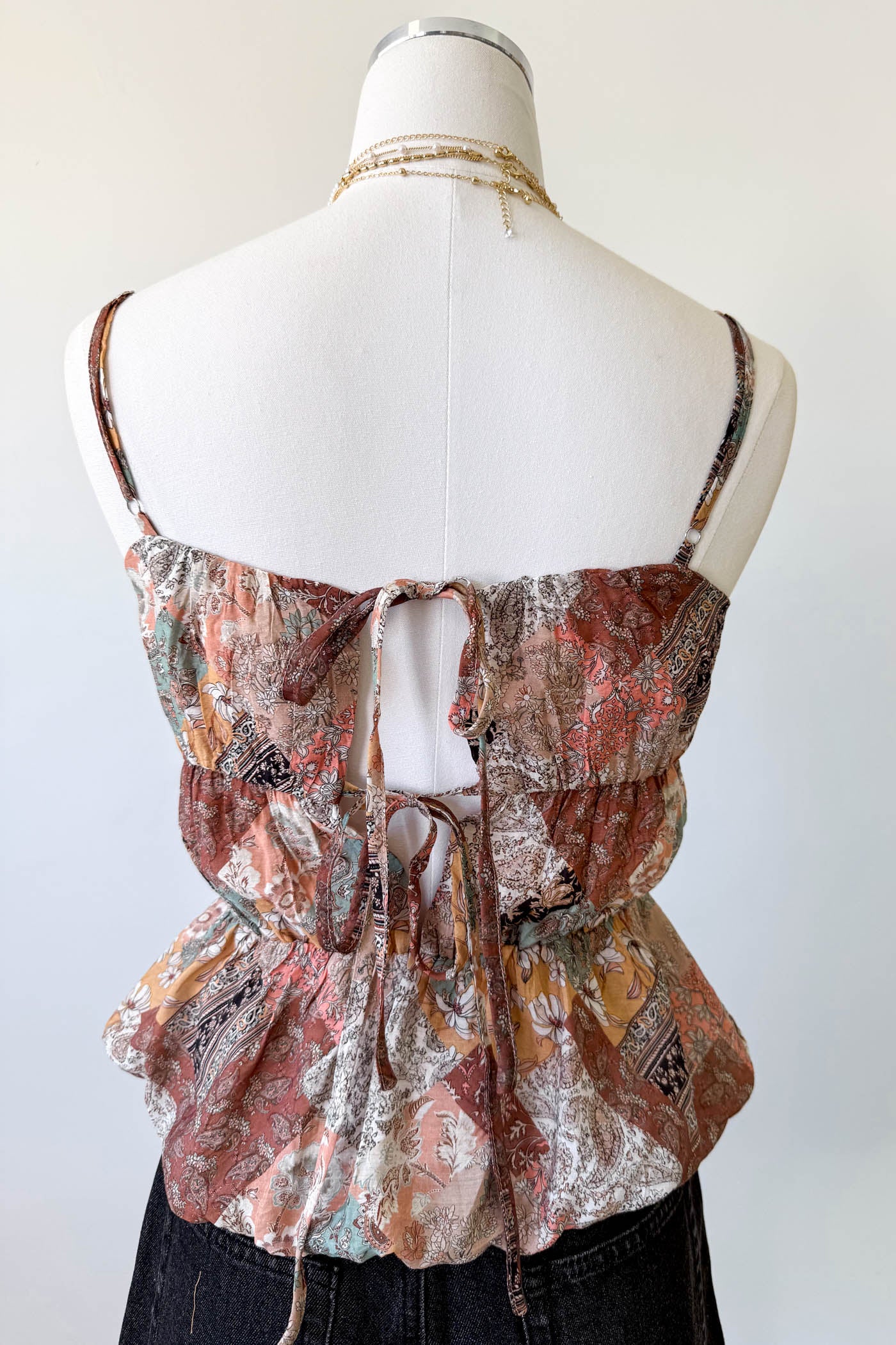 Patchwork Bubble Cami Top