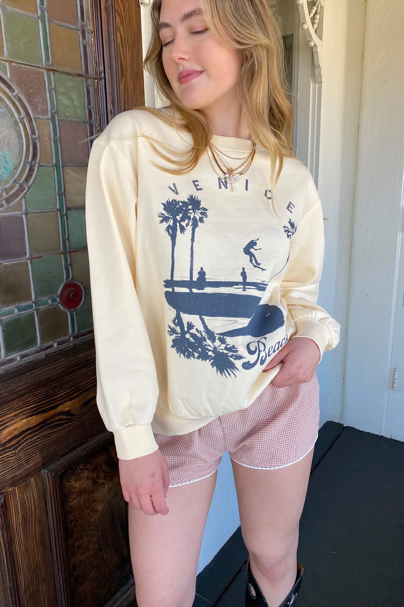 Venice Beach Graphic Crew Sweatshirt