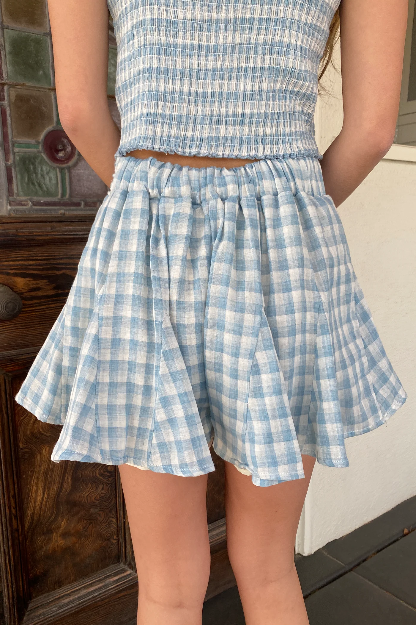 Gingham Short Skort