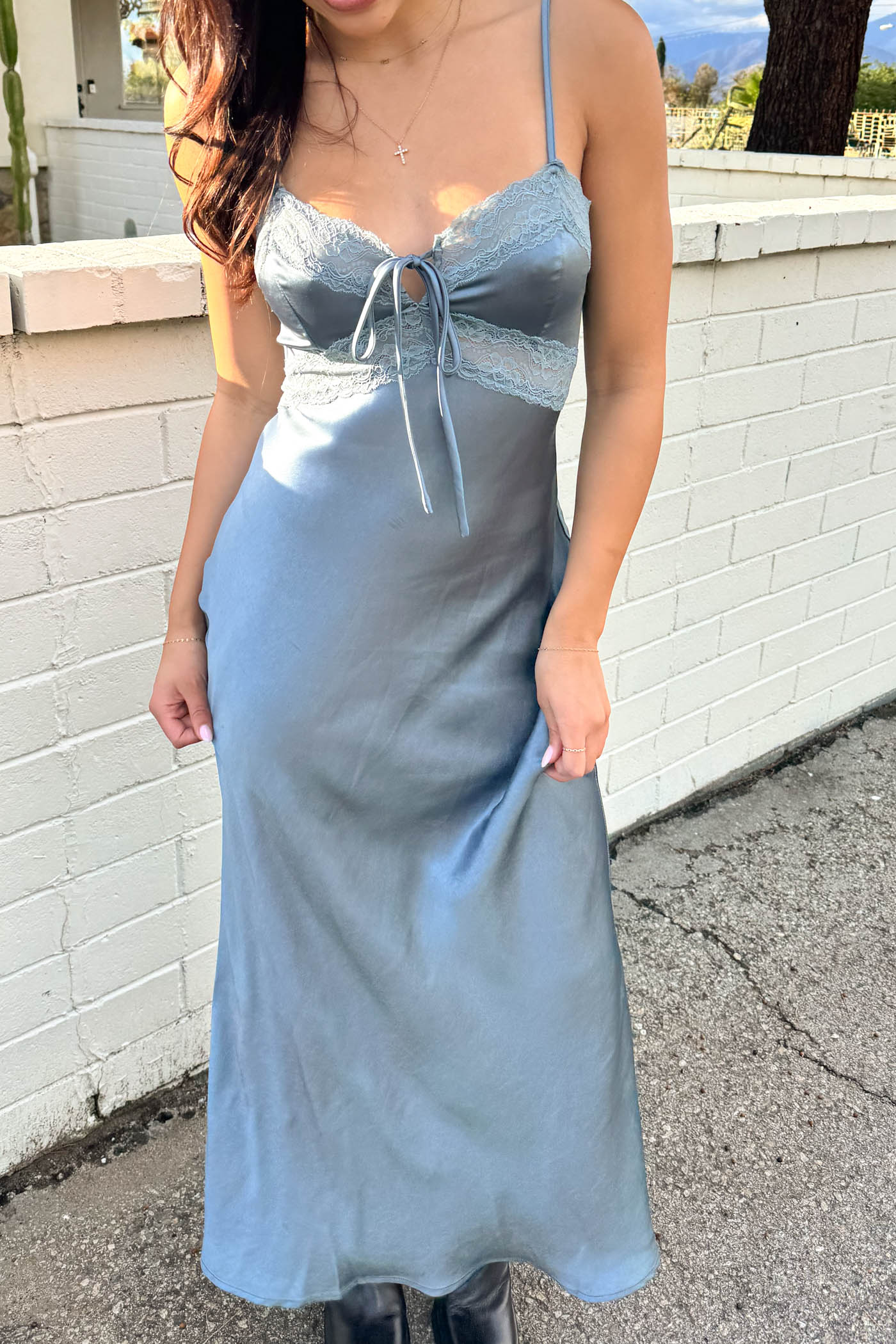 Lacey Satin Maxi Dress