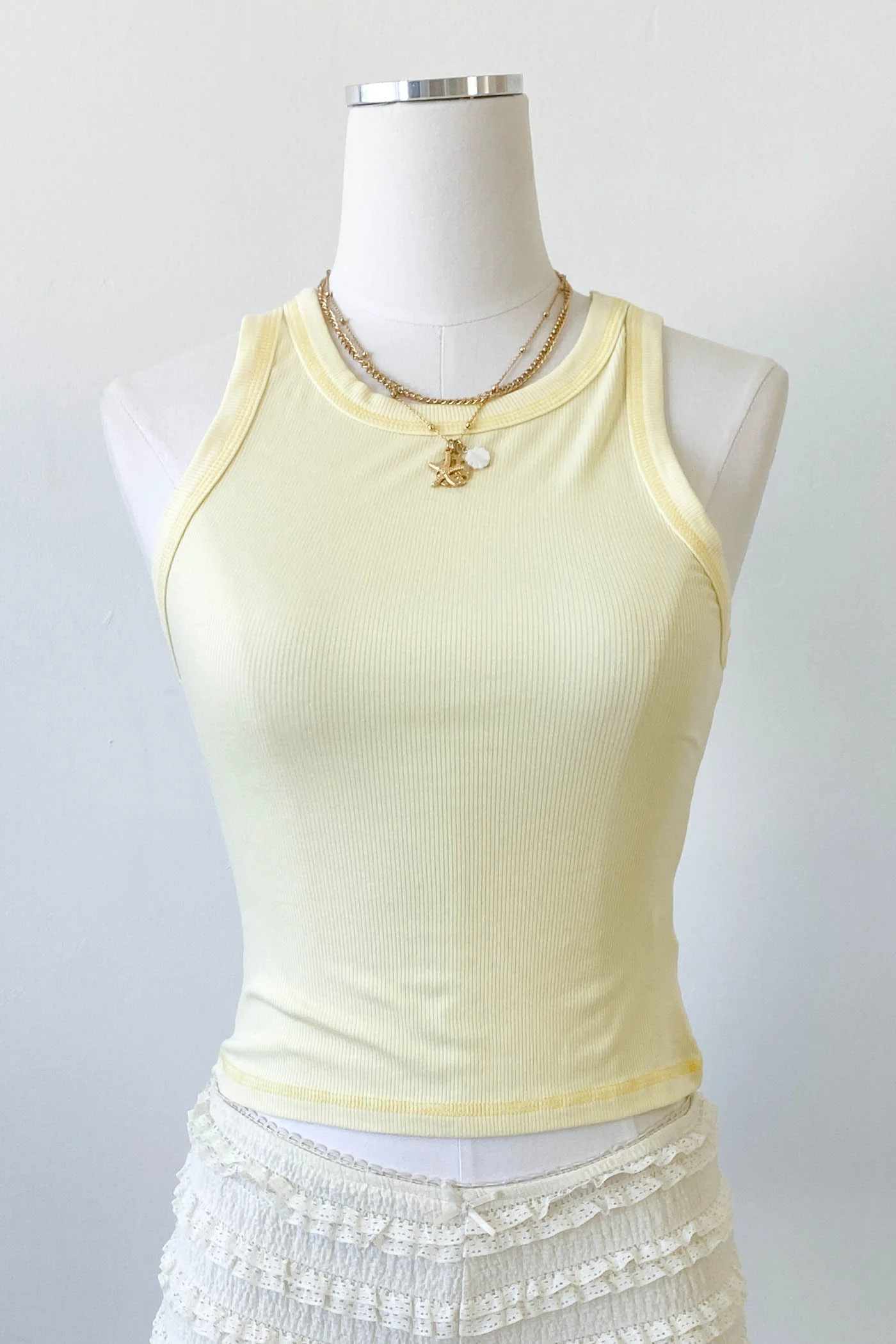 Sleeveless Ribbed Top