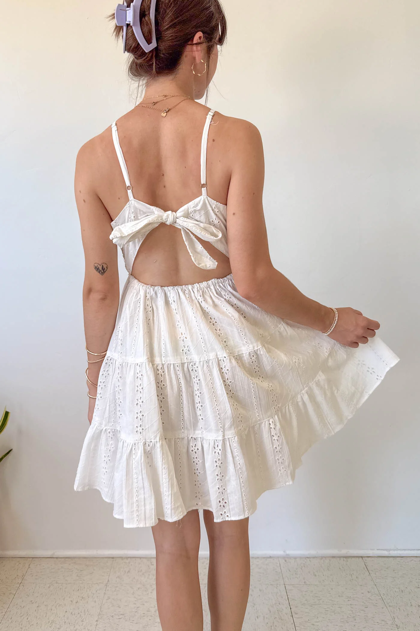 Cami Eyelet Mini Dress