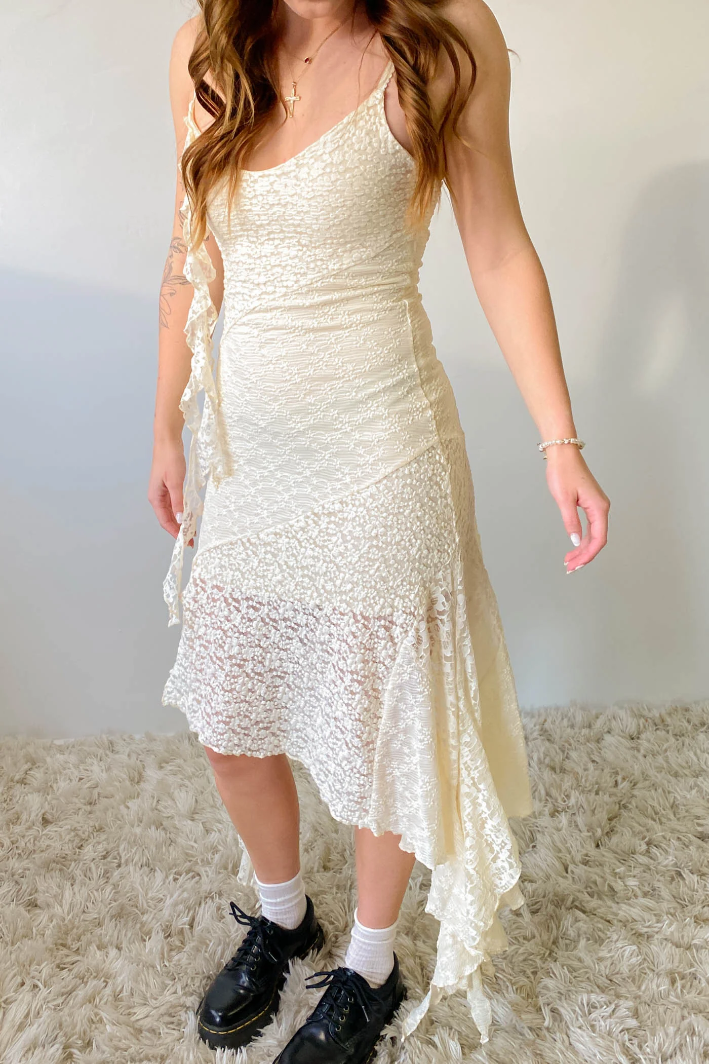 Mixed Media Midi Dress