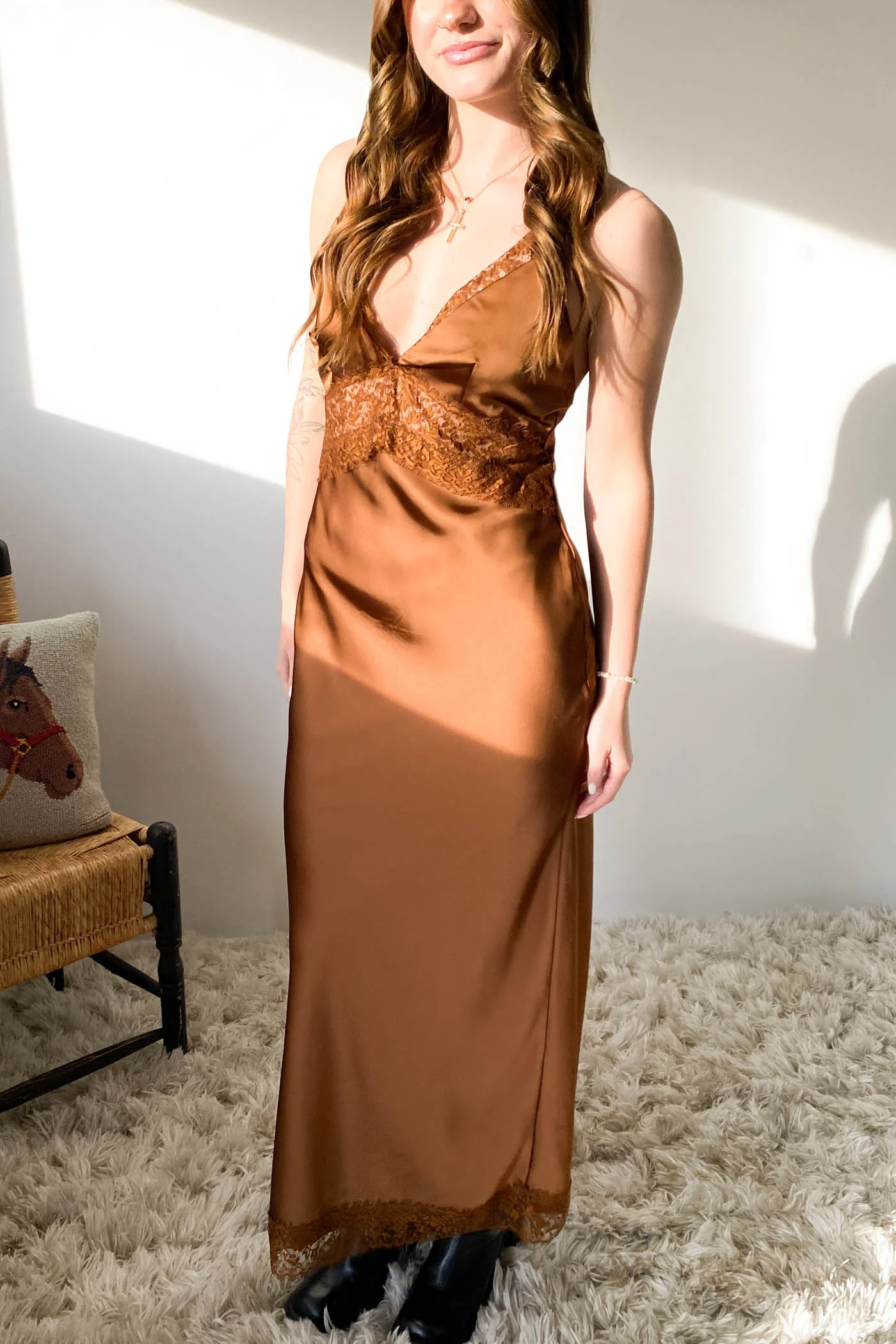 Open Back Laced Maxi Dress