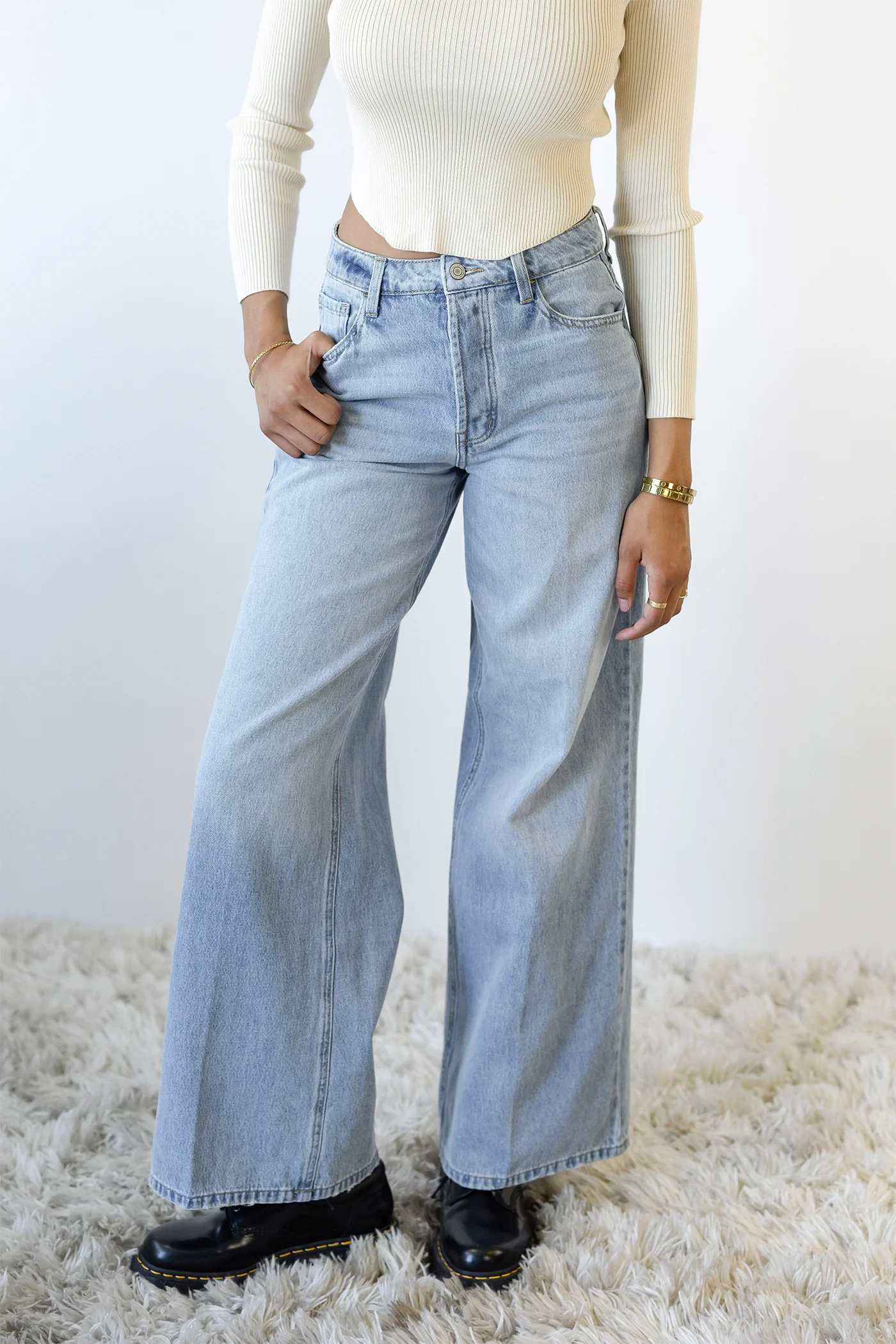 Nectar Premium Denim: The Olivine Wide Leg Jeans