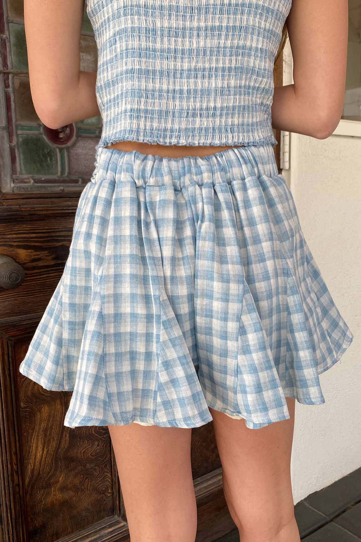 Gingham Short Skort