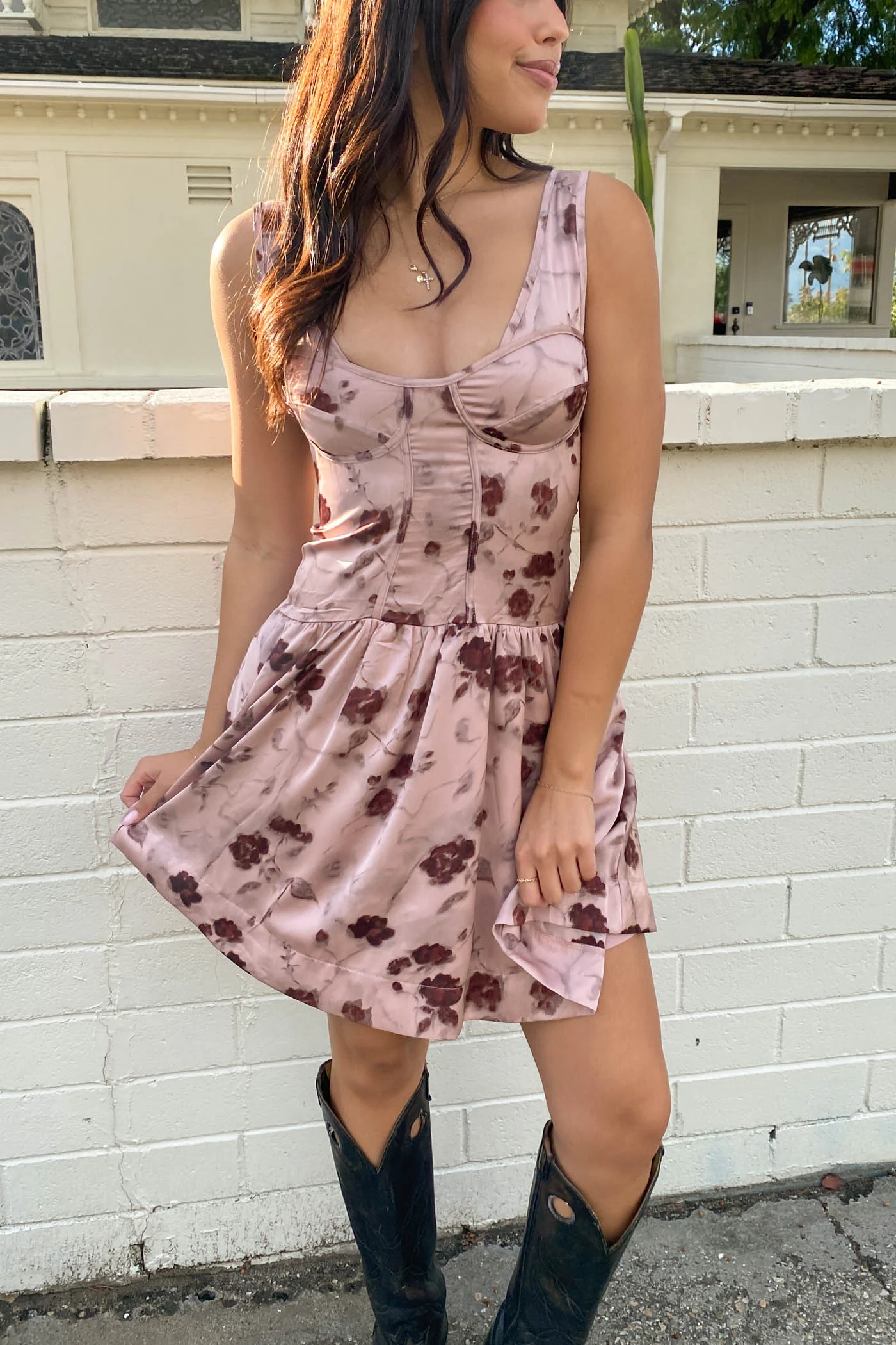 Floral Corset Mini Dress