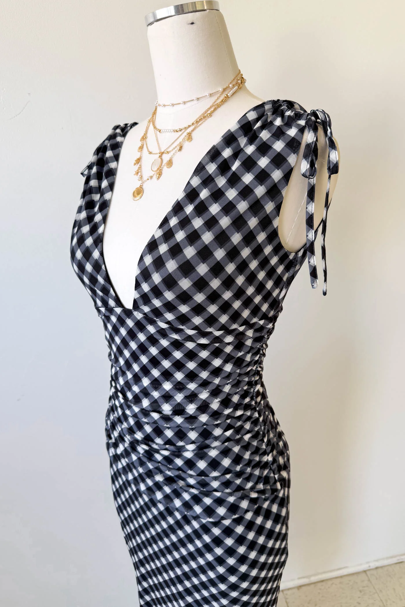 Gingham Maxi Dress