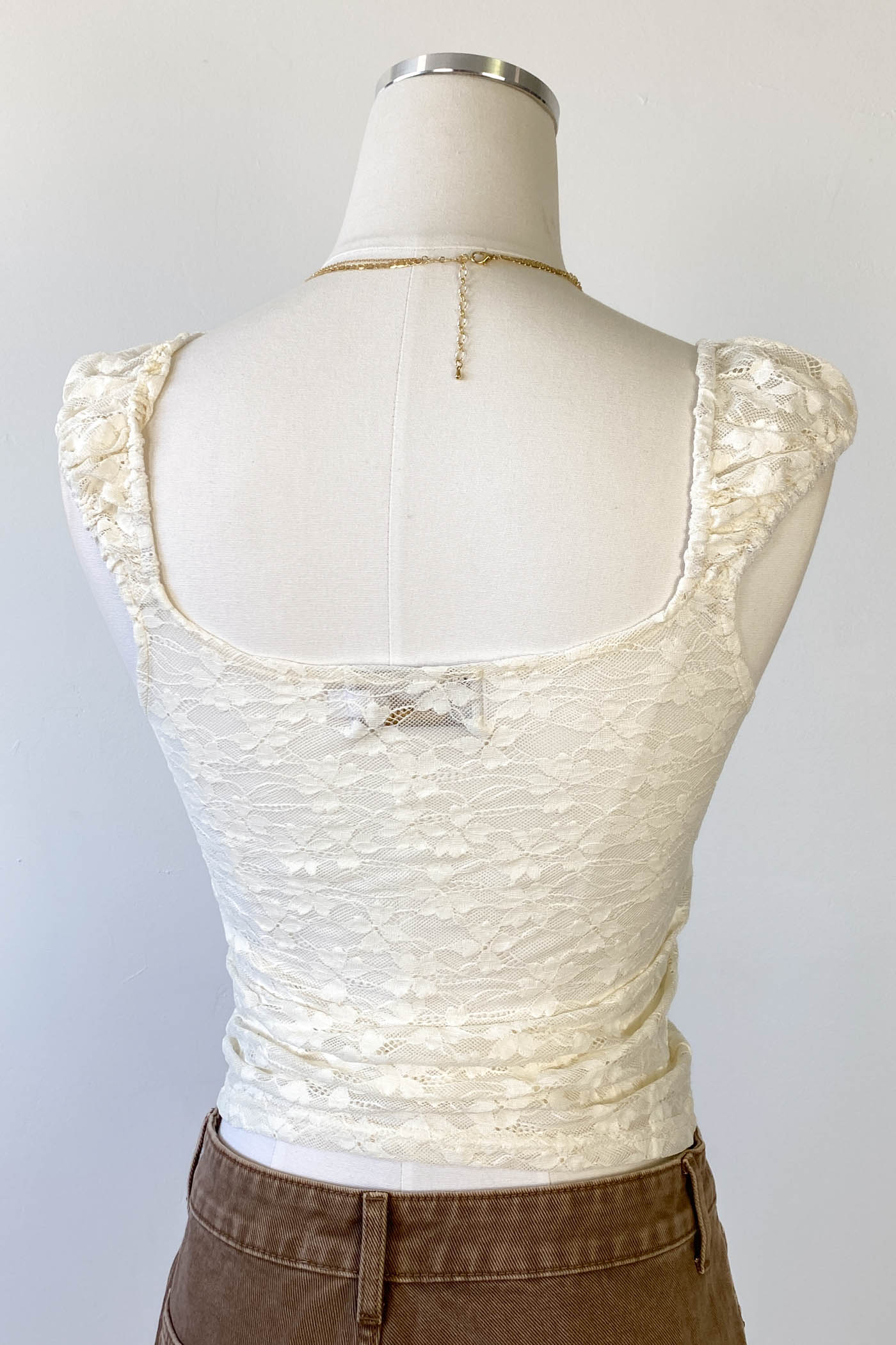 Stretch Lace Babydoll Top