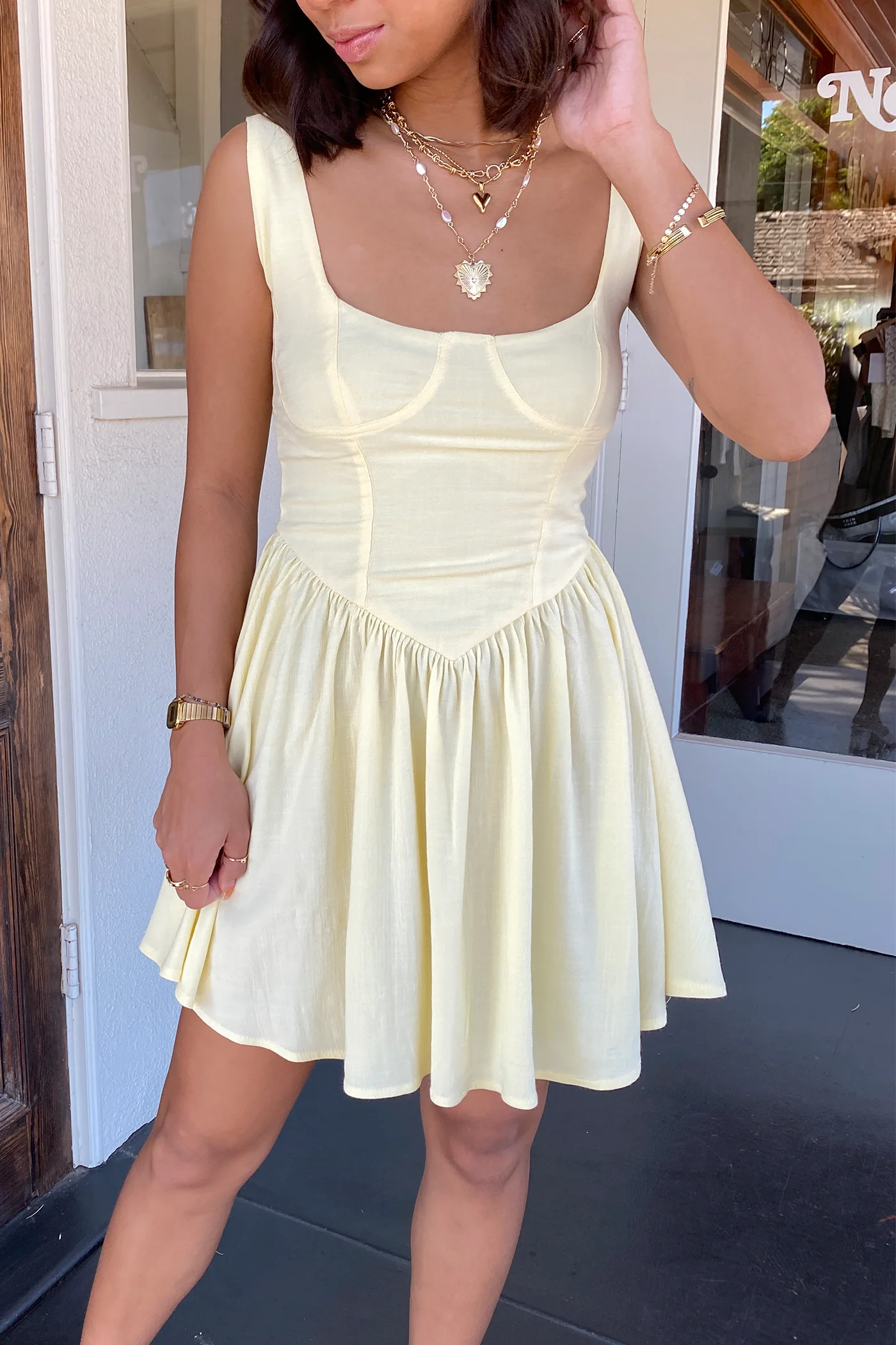 Sleeveless Corset Mini Dress