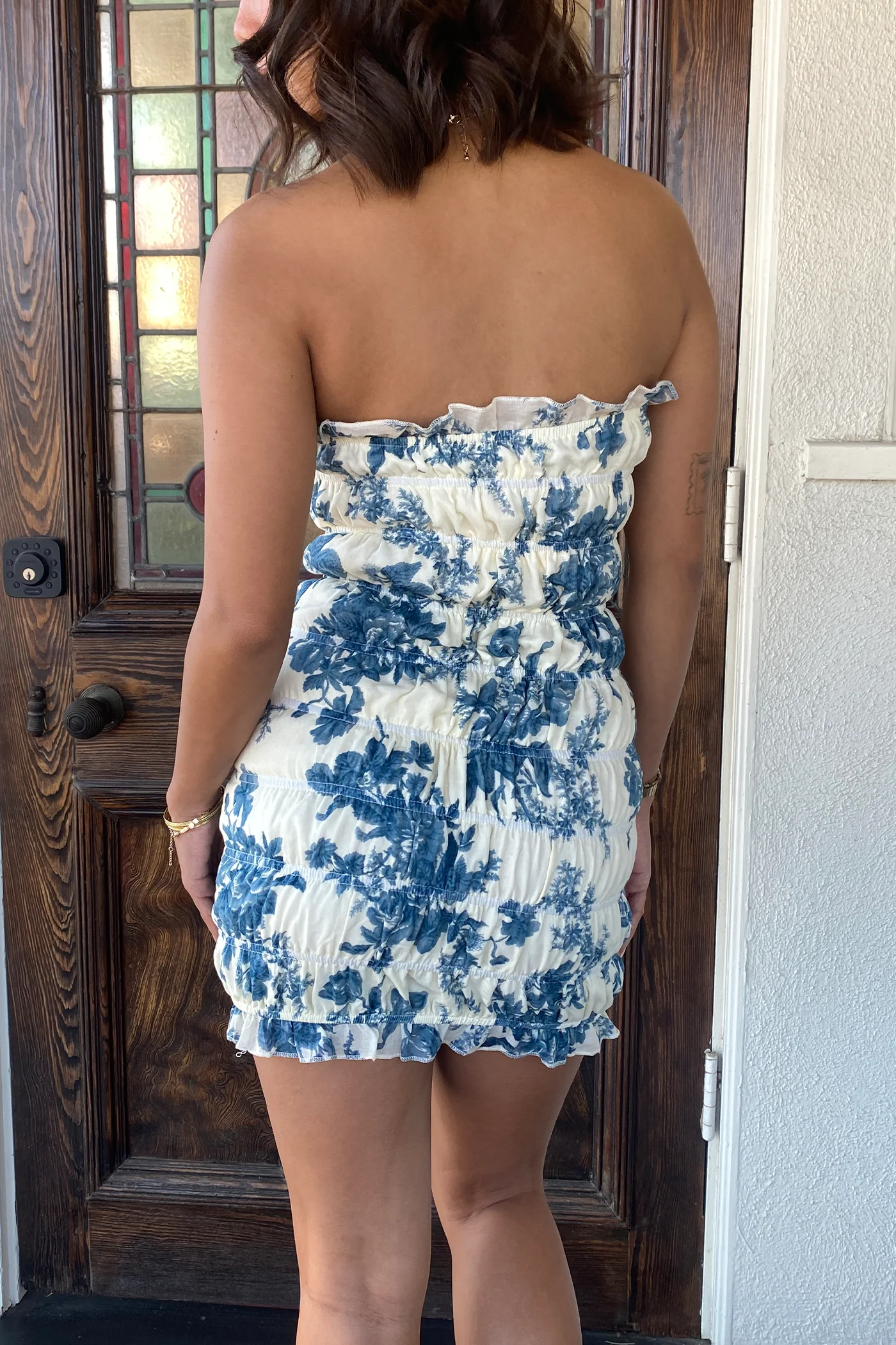 Floral Strapless Mini Dress