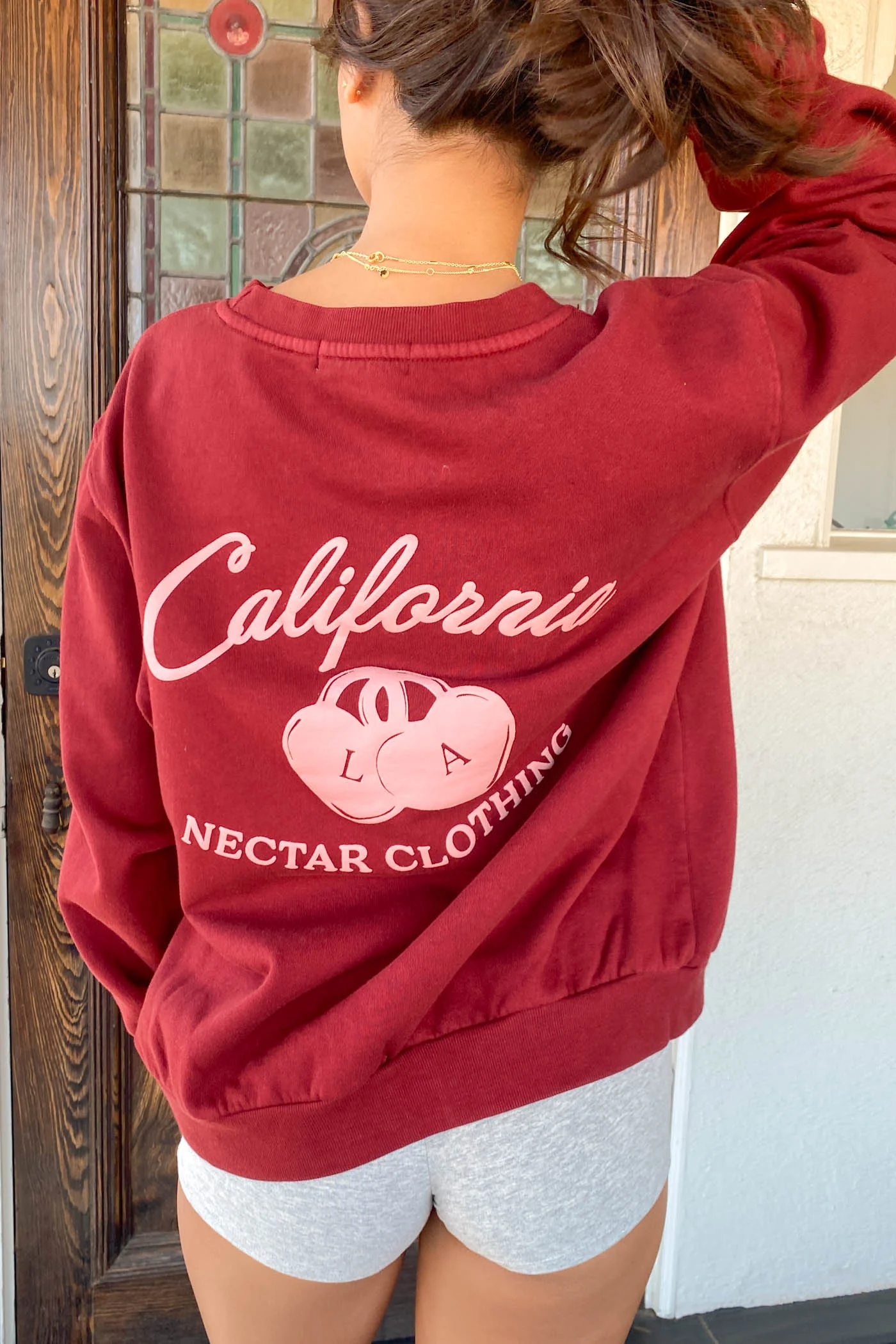 Locket Puff Print Graphic Sweatshirt