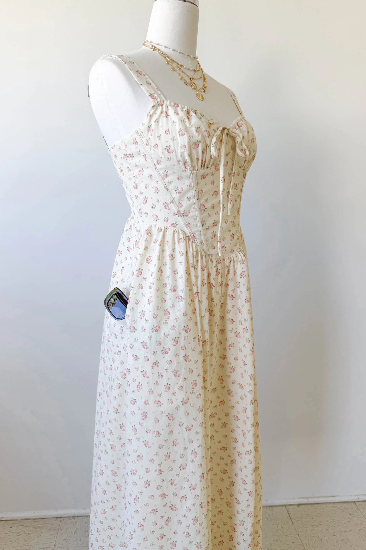 Floral Corset Maxi Dress