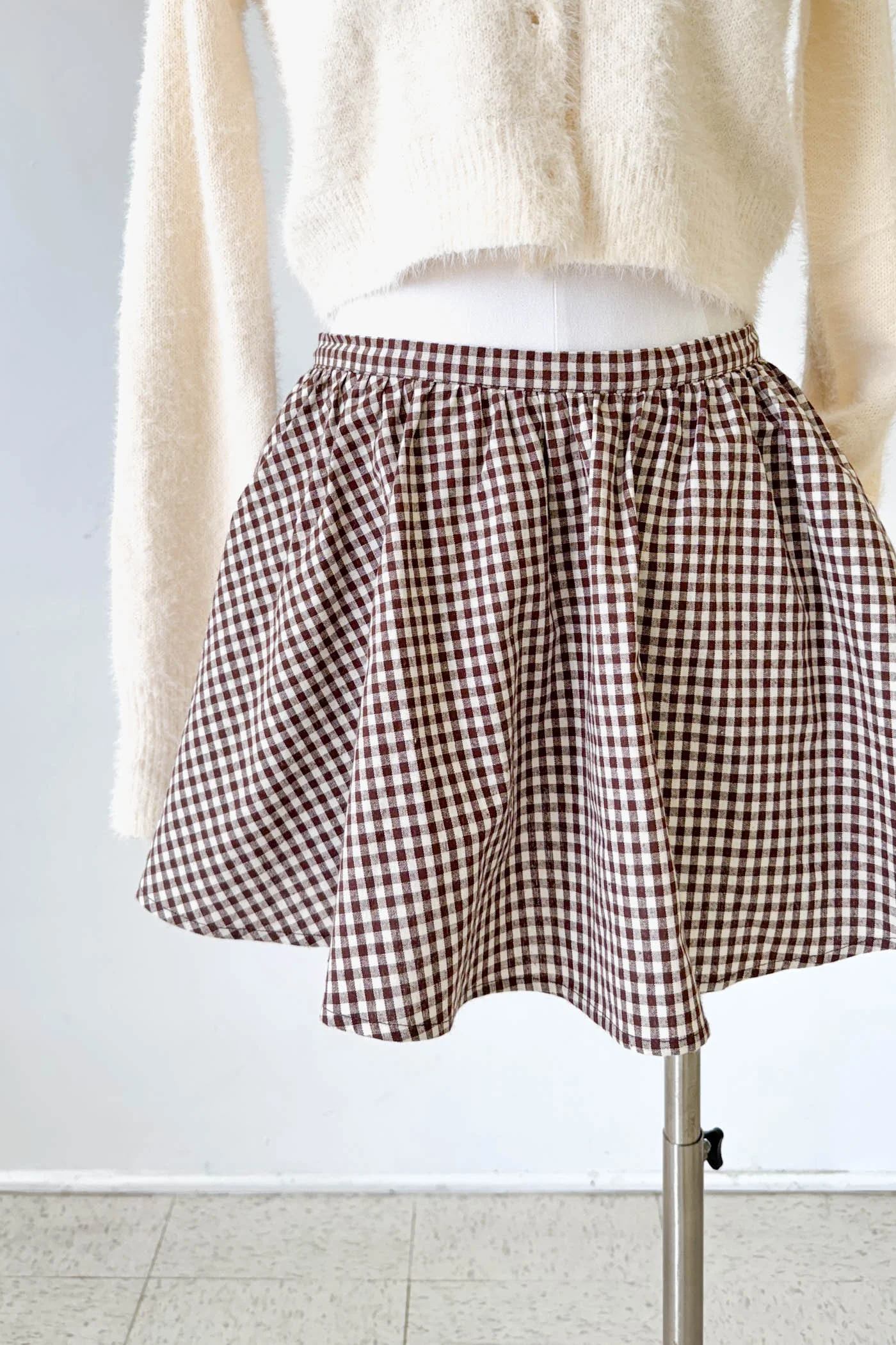 Gingham Mini Skirt