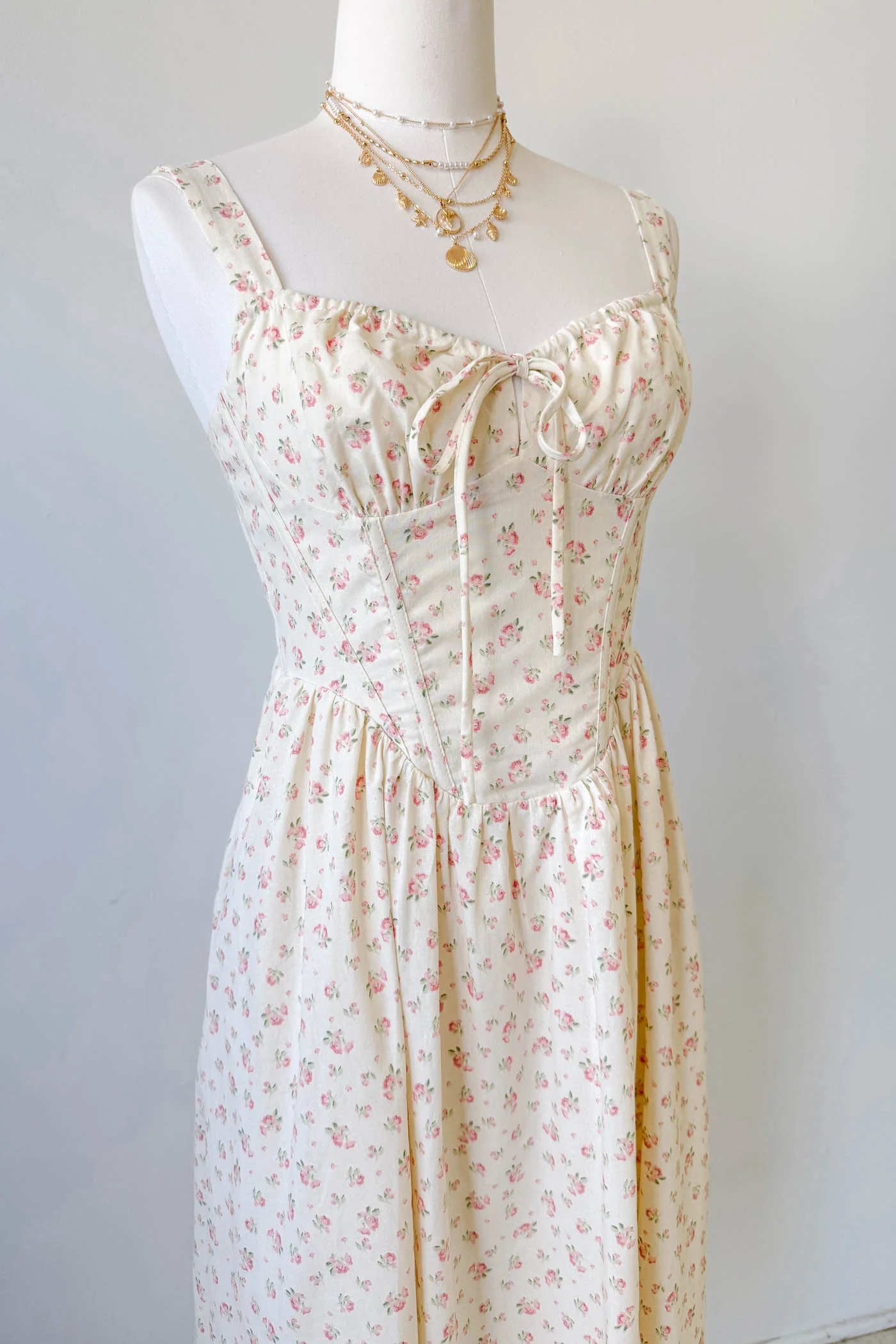 Floral Corset Maxi Dress