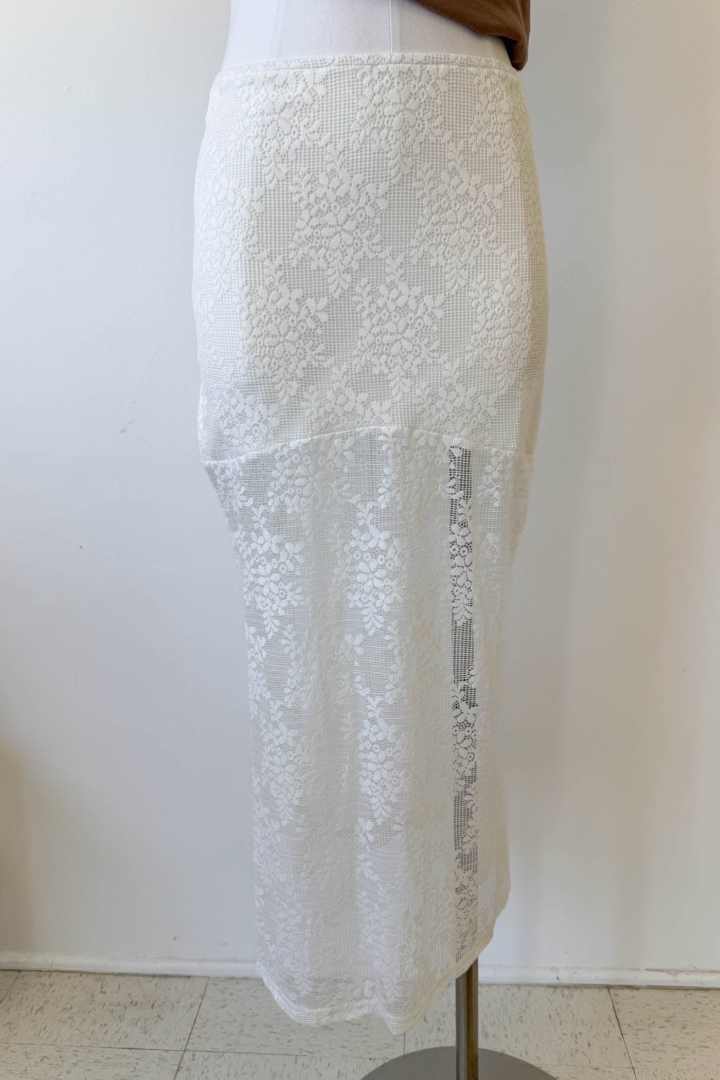 Crochet Lace Midi Skirt