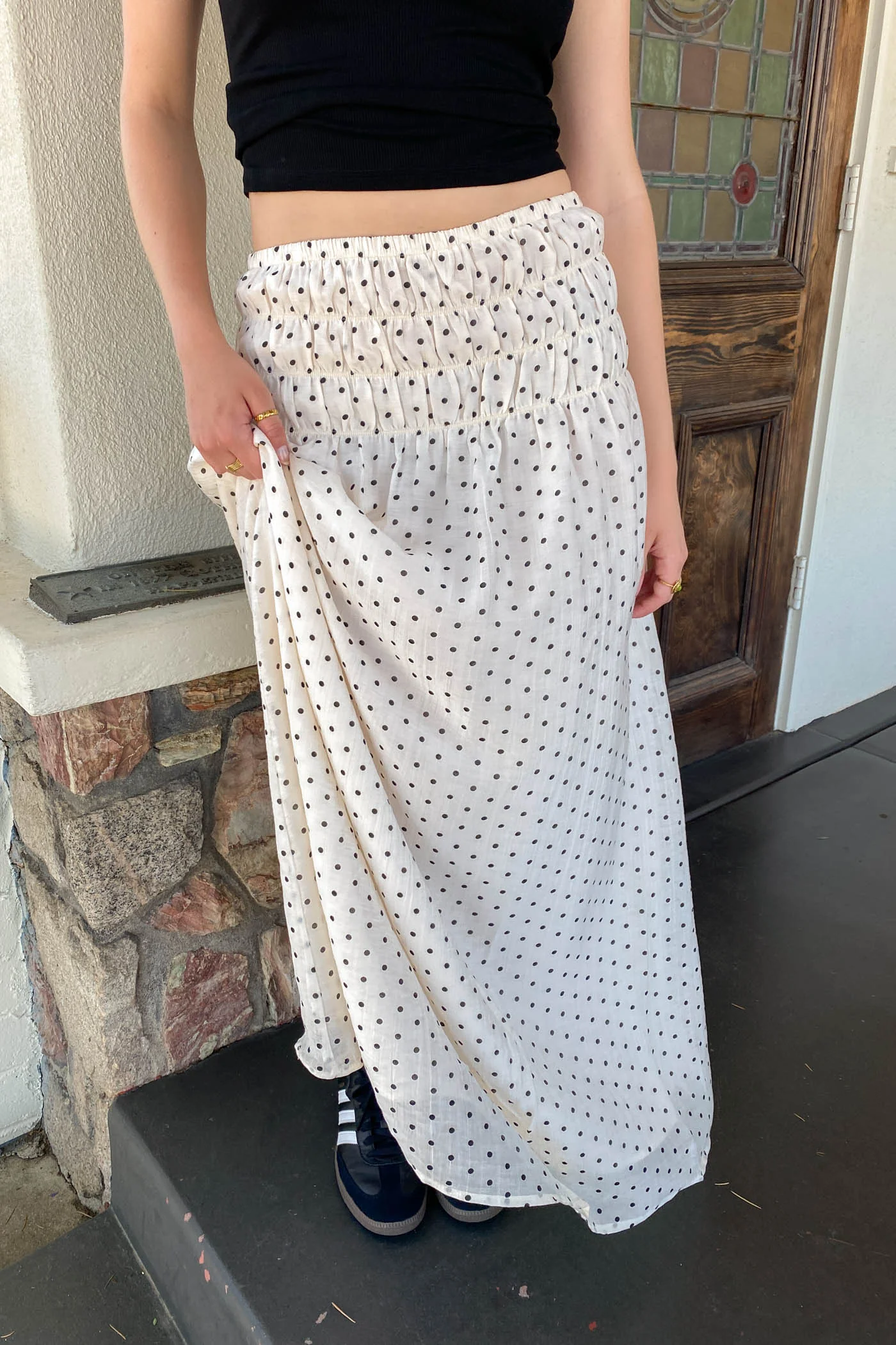 Swiss Dot Maxi Skirt