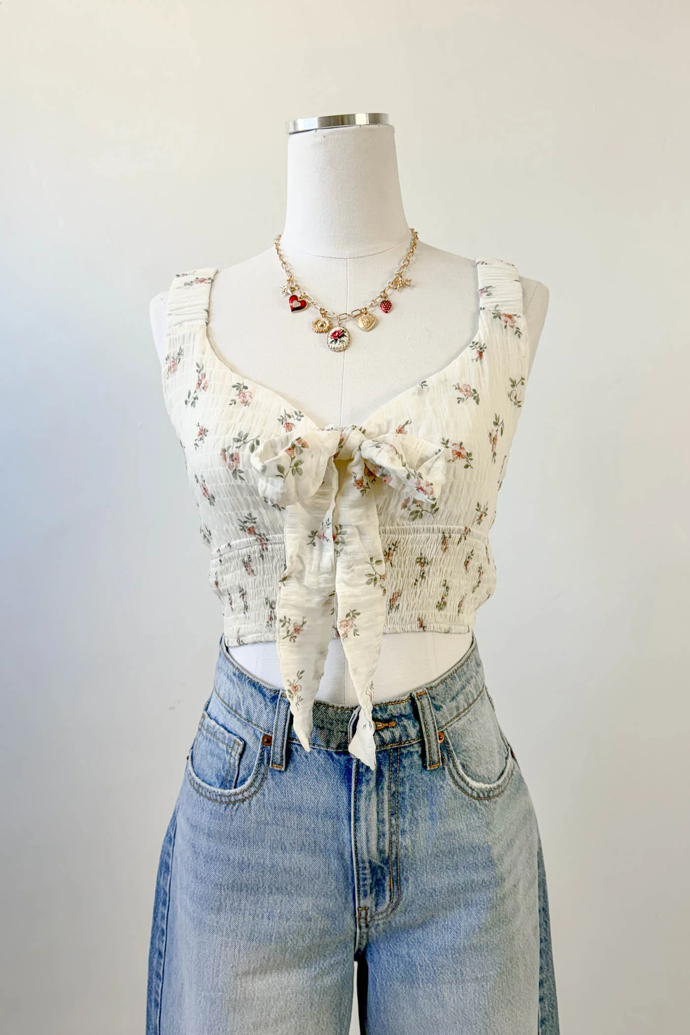 Front Tie Sleeveless Top