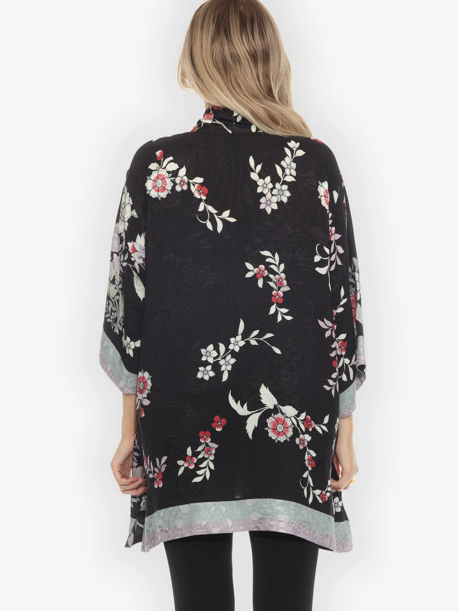 Botanical in Garden Silk Kimono Jacket