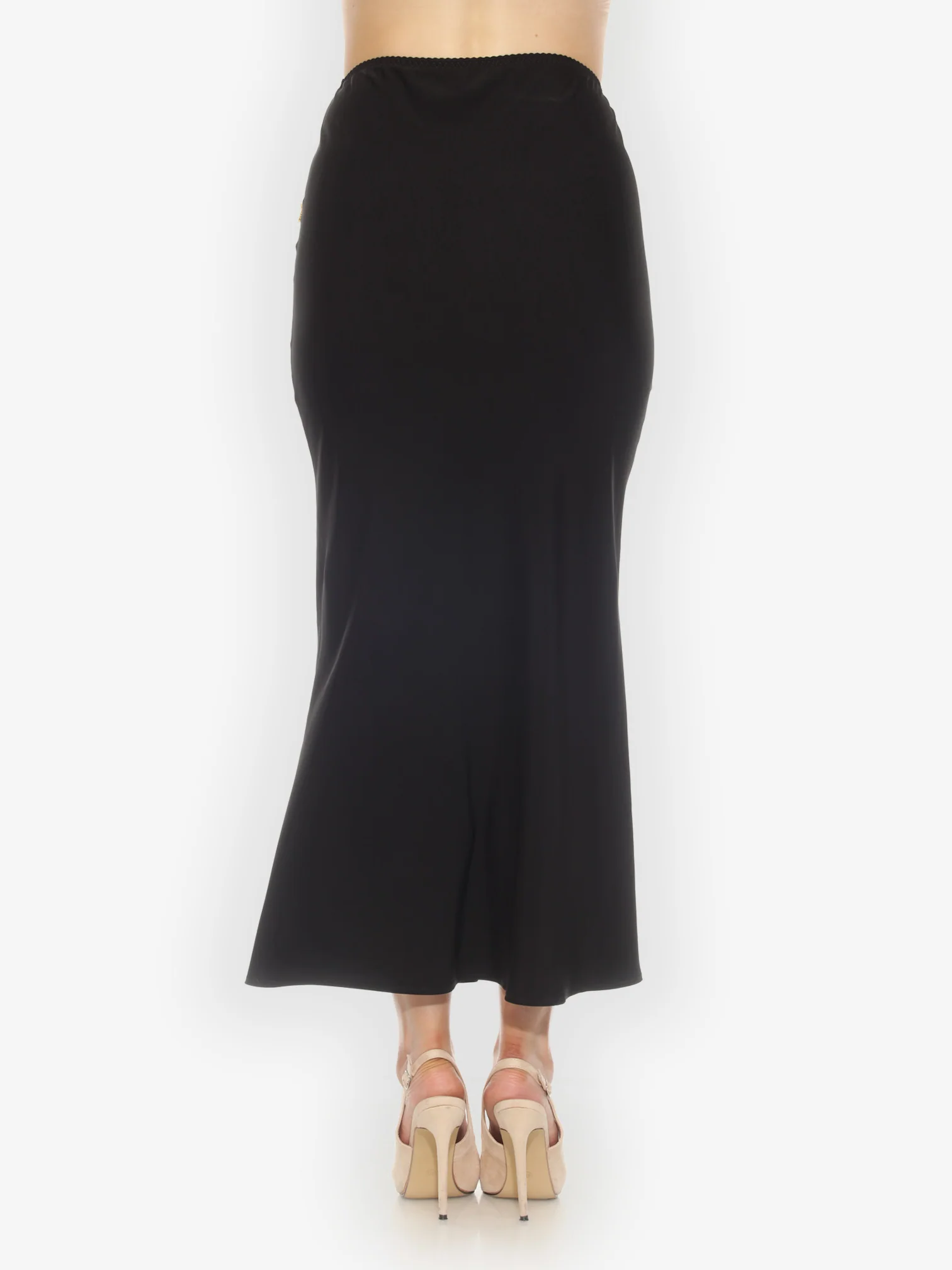 Solid Viscose Blend Skirt