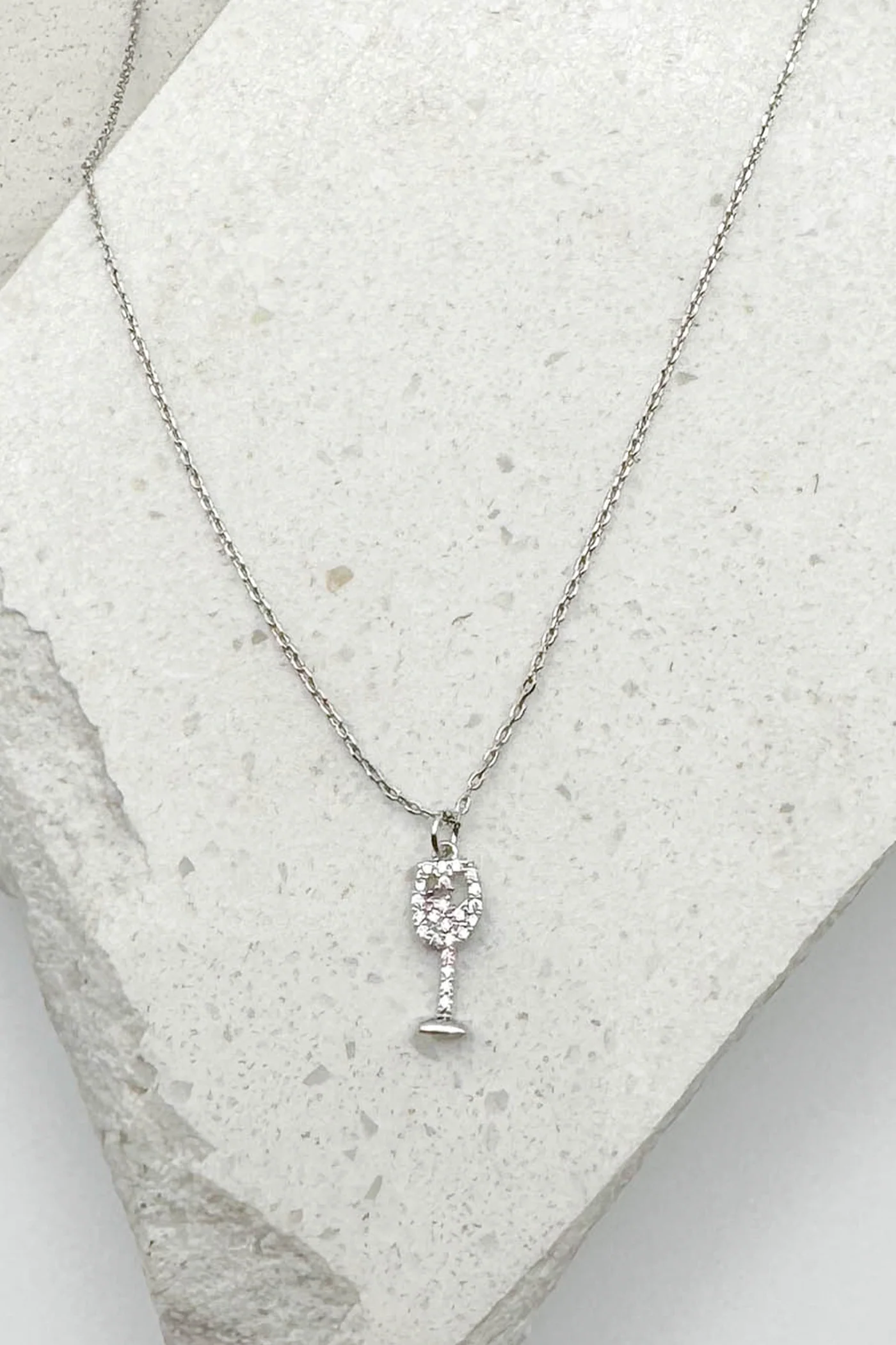 Dainty Wine Glass Necklace