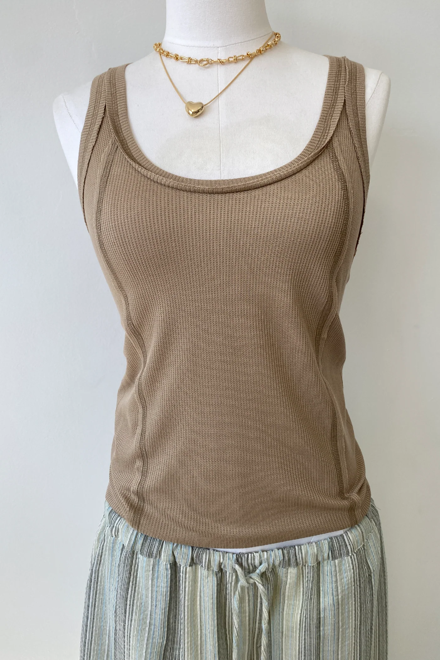 Seamed Sleeveless Top