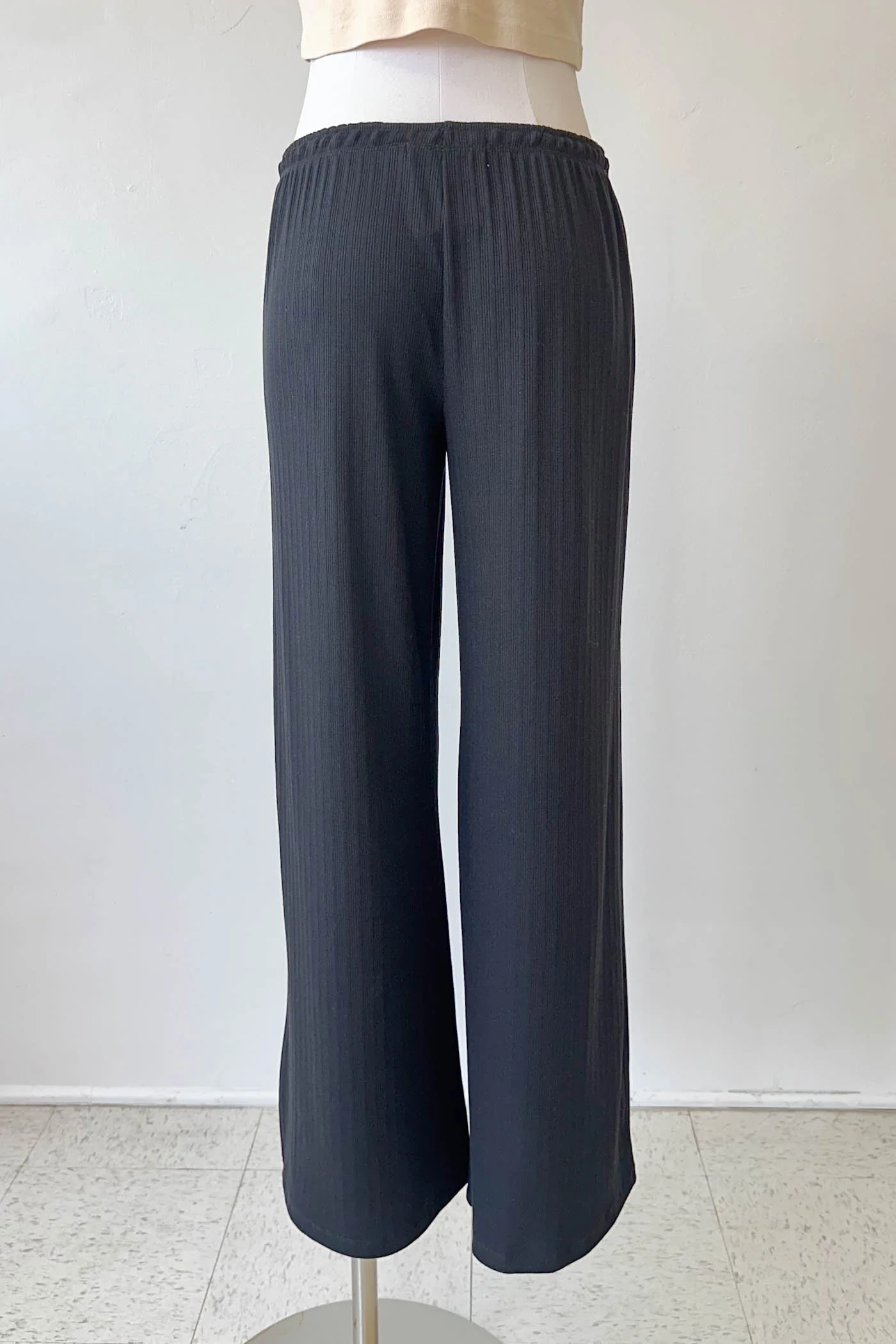 Wide Leg Ribbed Pants