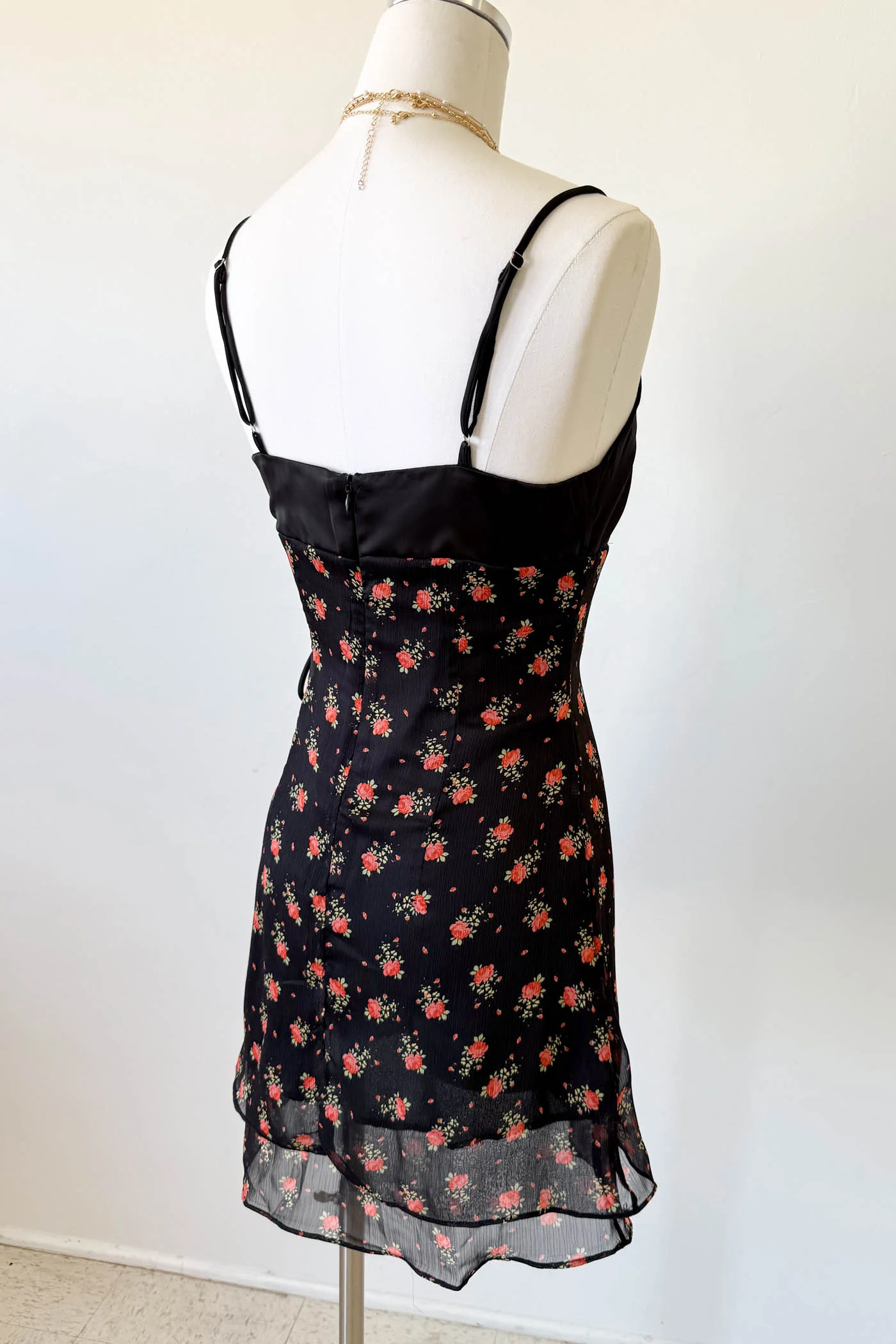 Stretch Lace Mini Wrap Dress