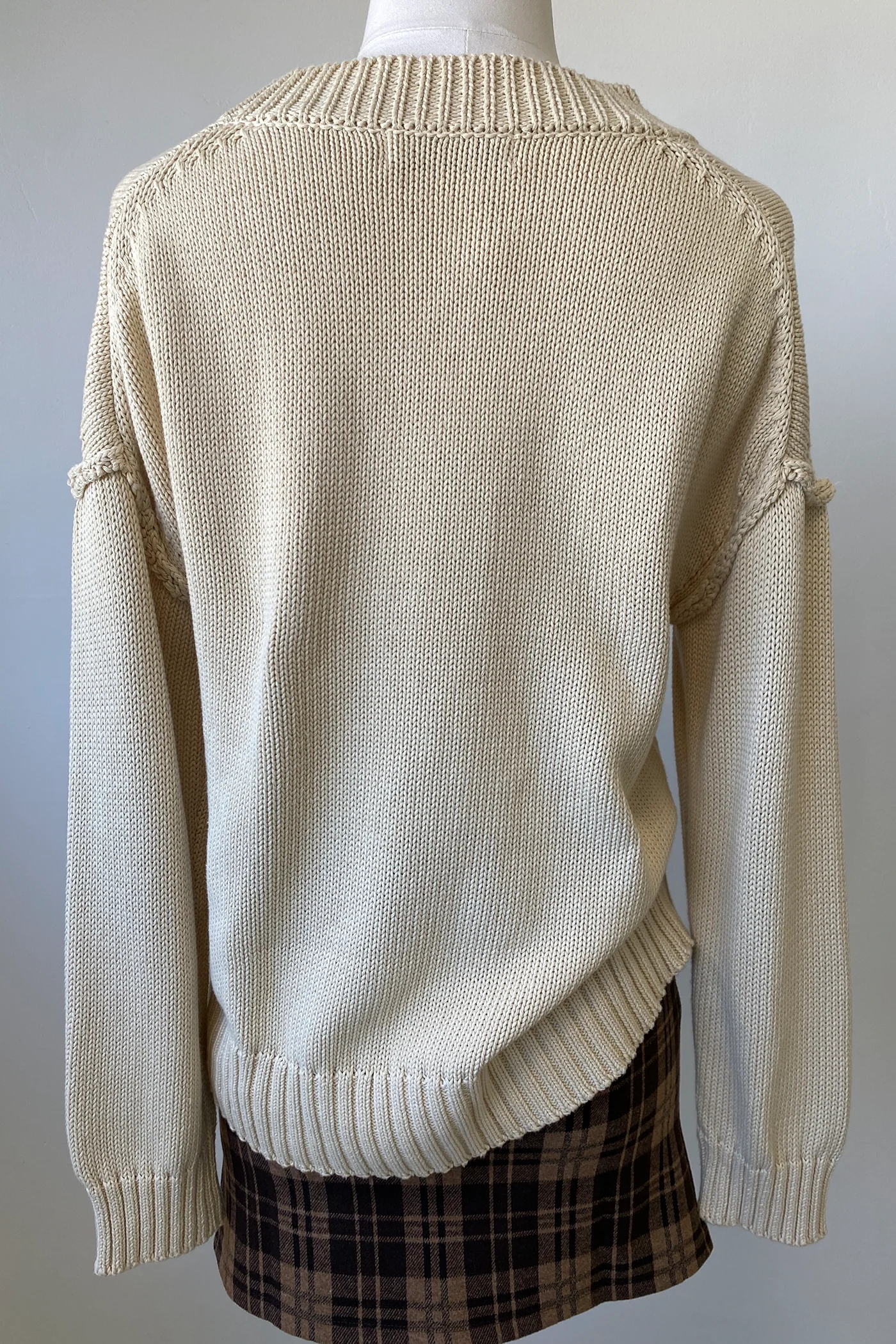 Reverse Stitch Knit Sweater