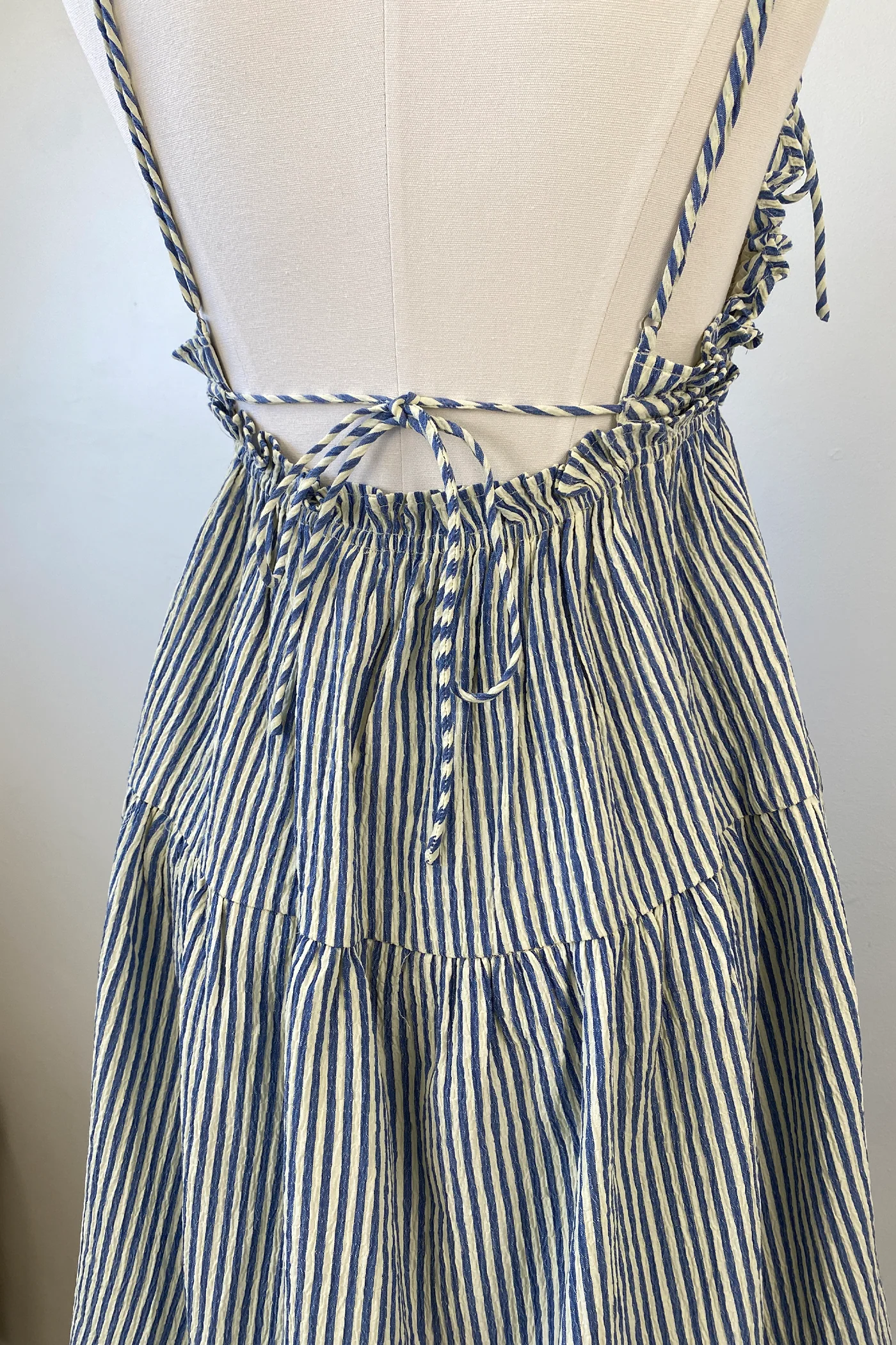 Striped Ruffle Mini Dress