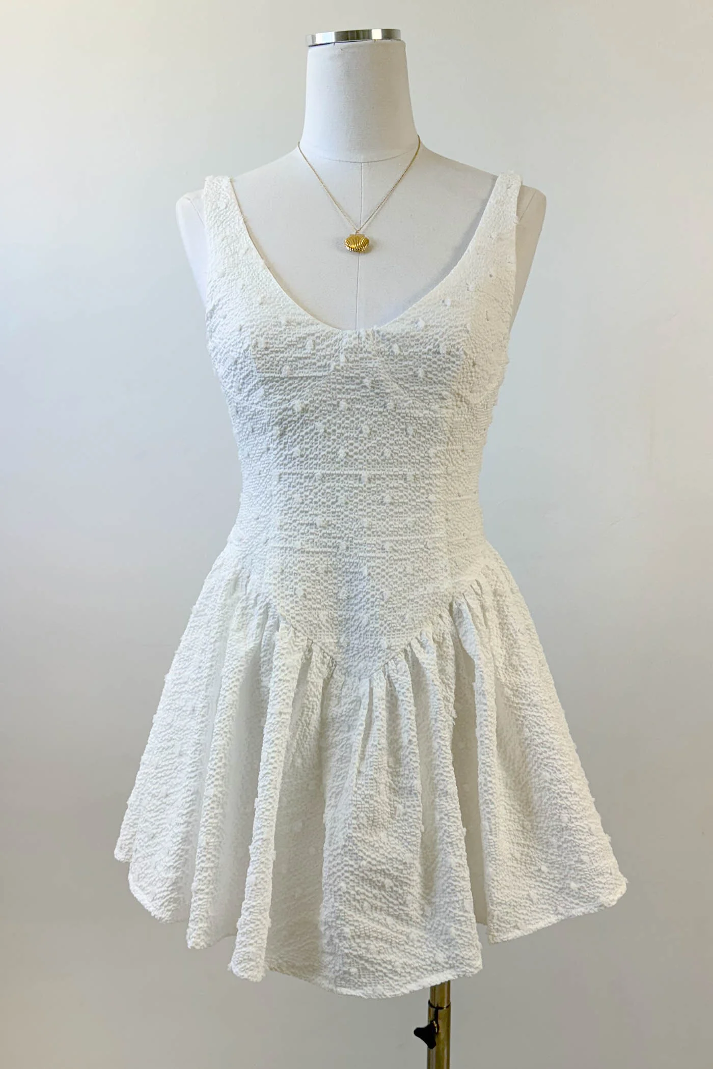 Sleeveless Textured Mini Dress