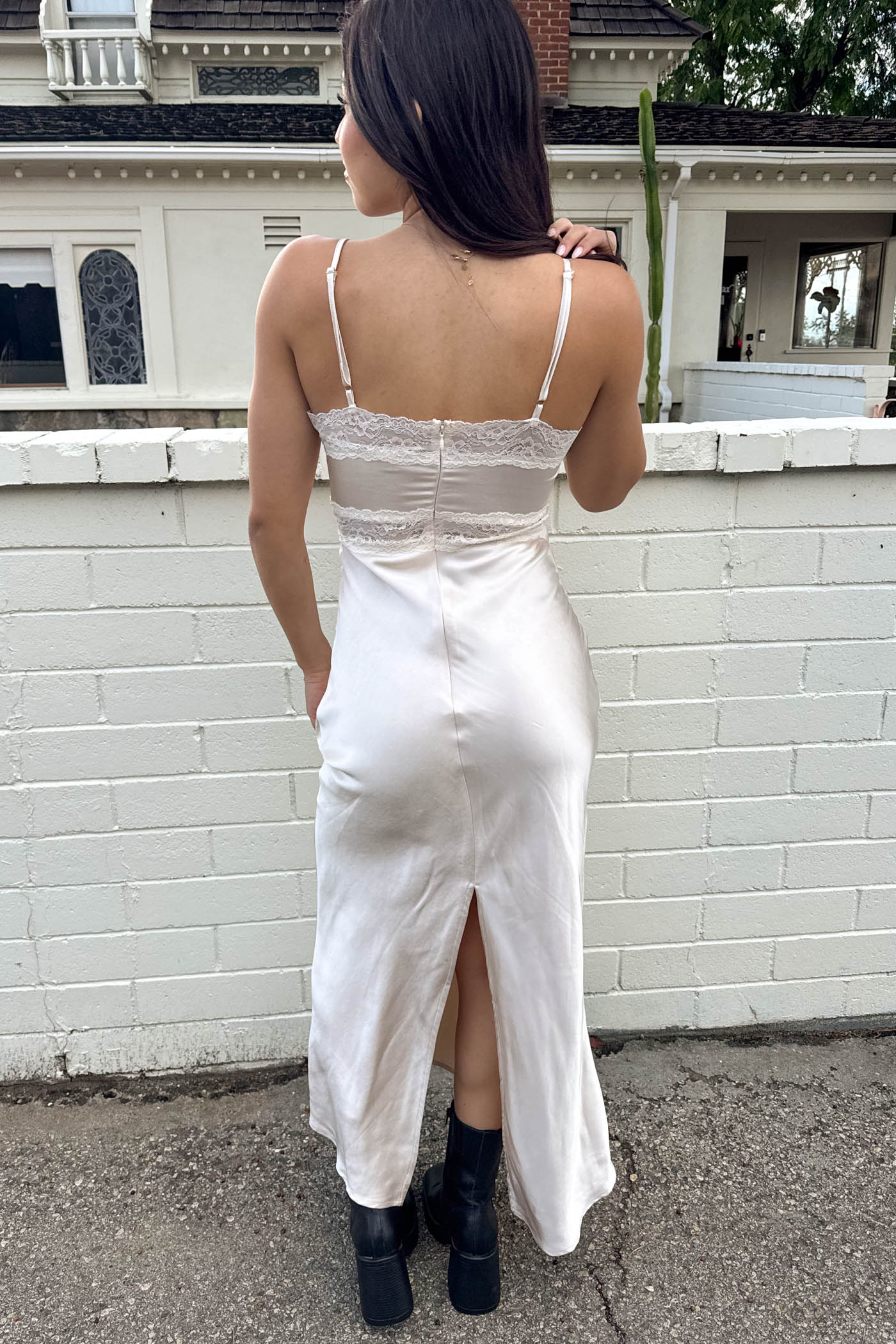 Lacey Satin Maxi Dress