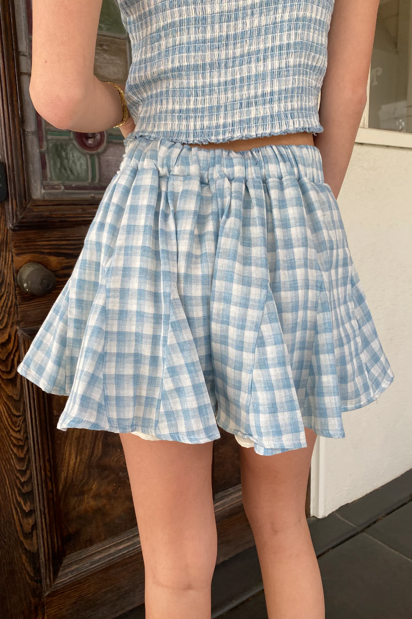 Gingham Short Skort