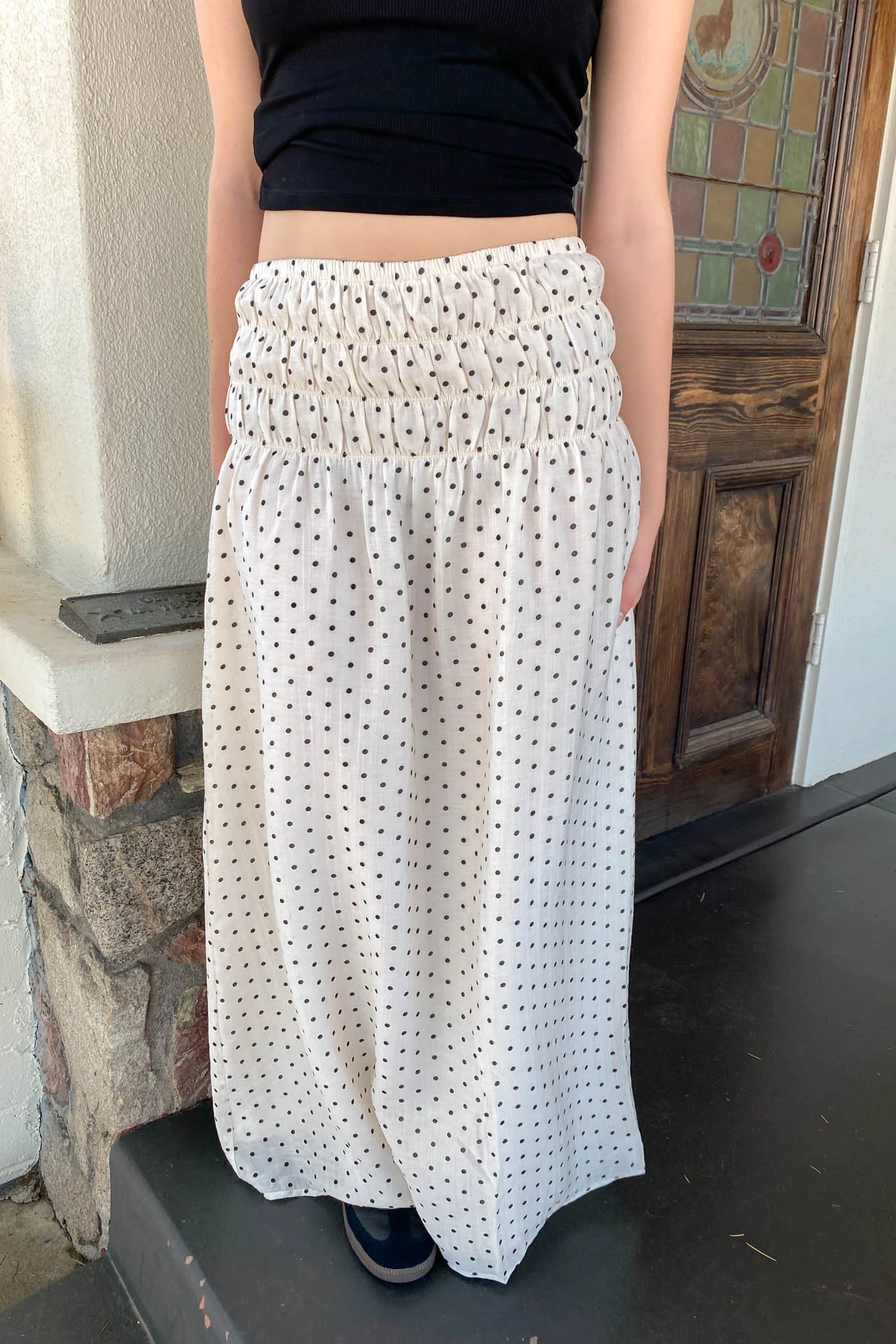 Swiss Dot Maxi Skirt